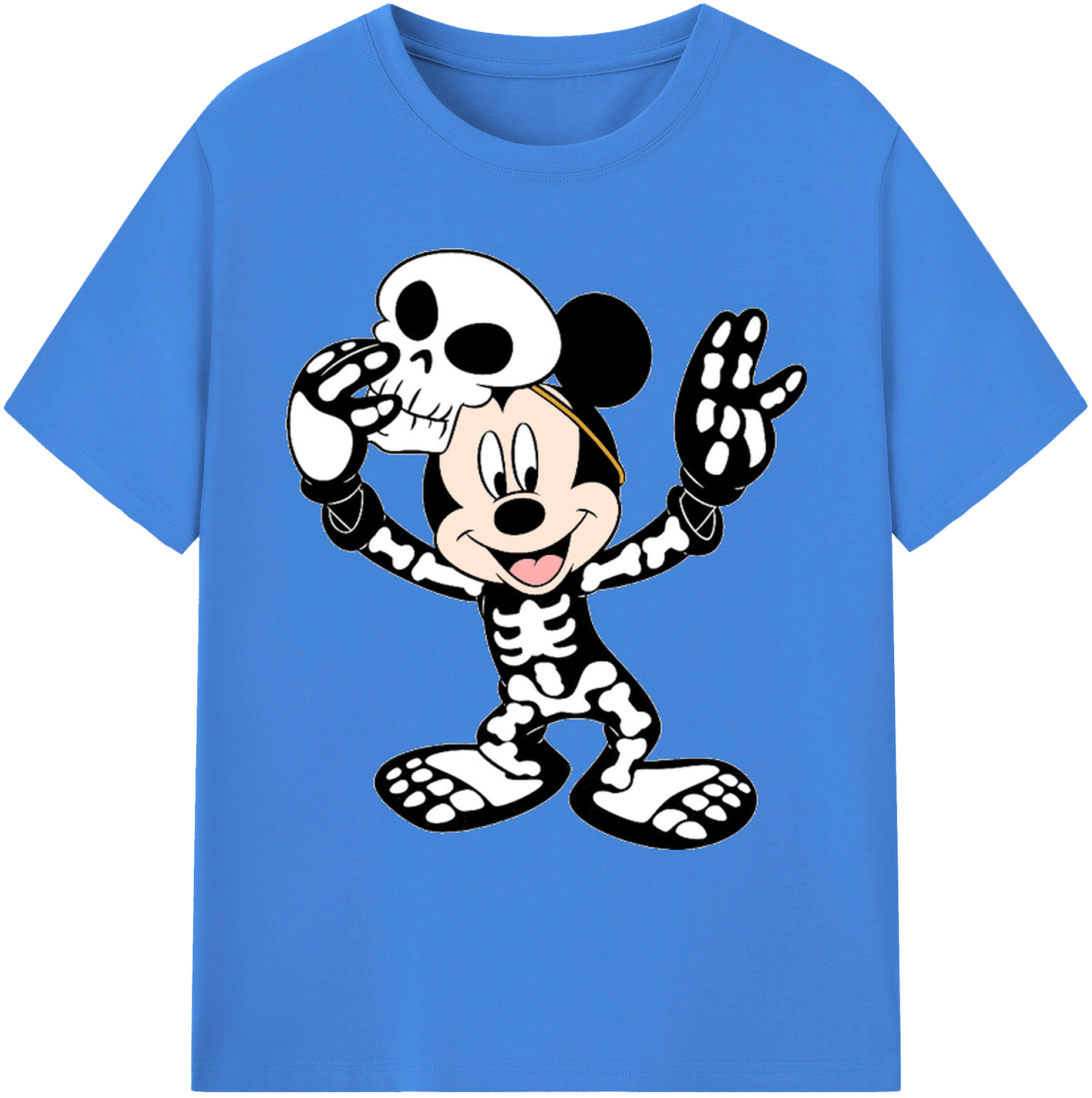 ミッキーマウス Mickey Mouse 綿100％ メンズ半袖Tシャツ｜肌触りやわらか＆通気性
