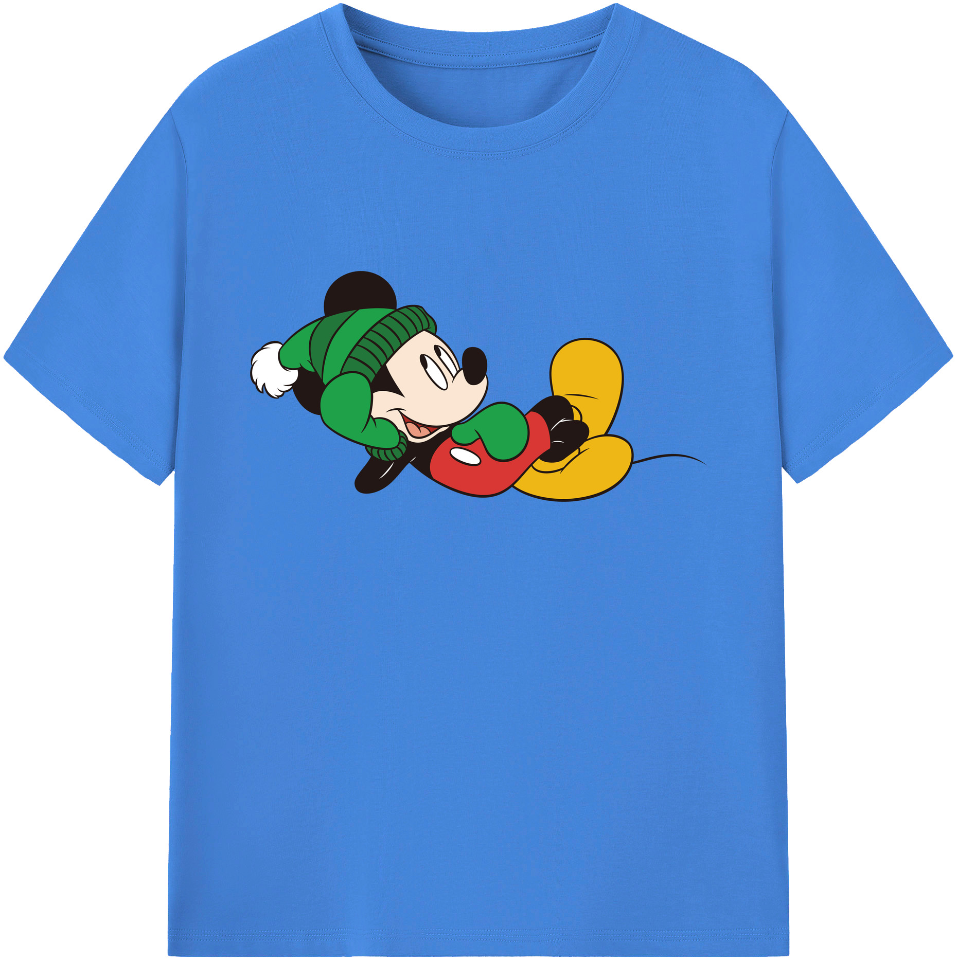 ミッキーマウス Mickey Mouse 綿100％ メンズ半袖Tシャツ｜肌触りやわらか＆通気性