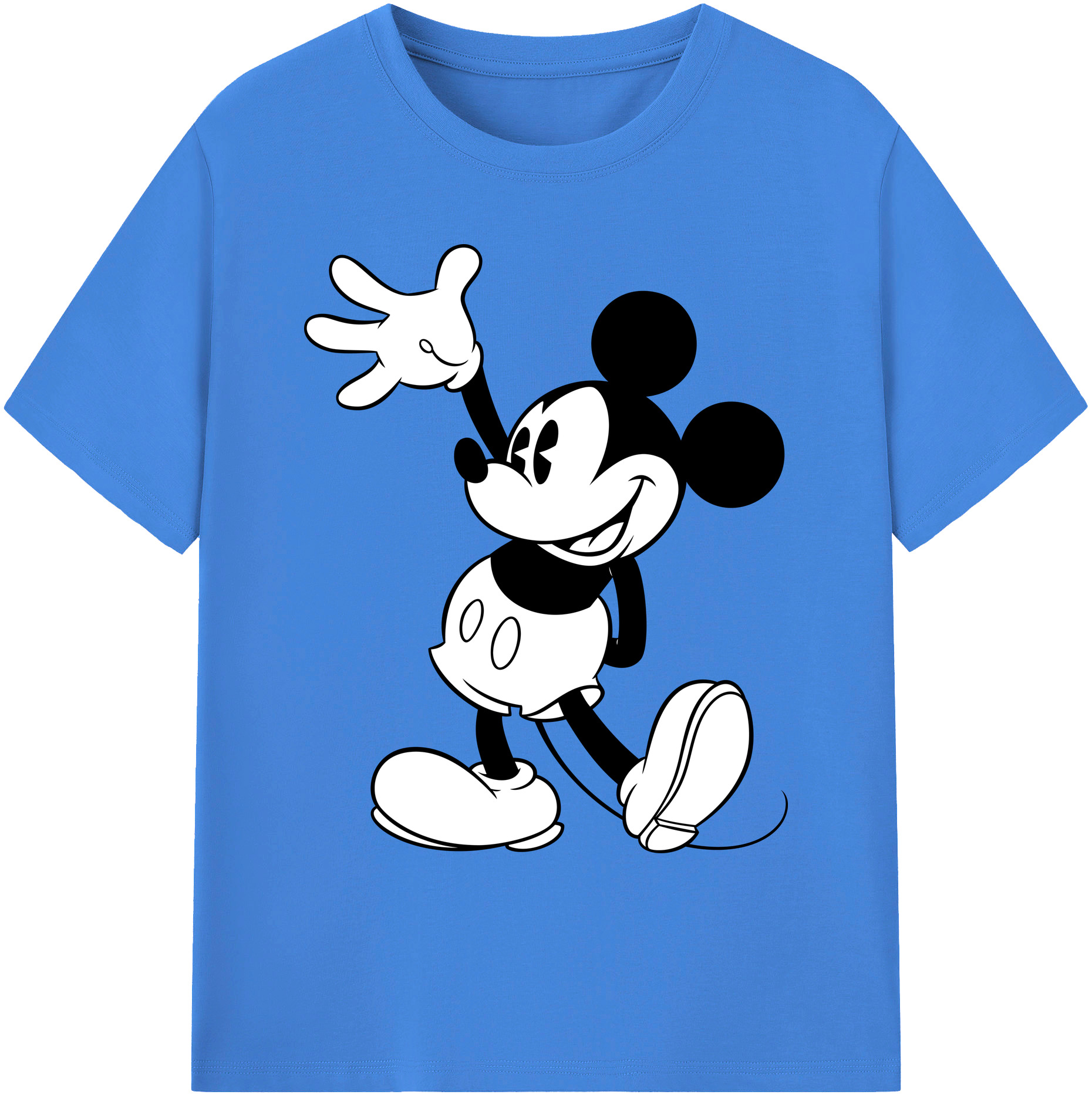 ミッキーマウス Mickey Mouse 綿100％ メンズ半袖Tシャツ｜肌触りやわらか＆通気性