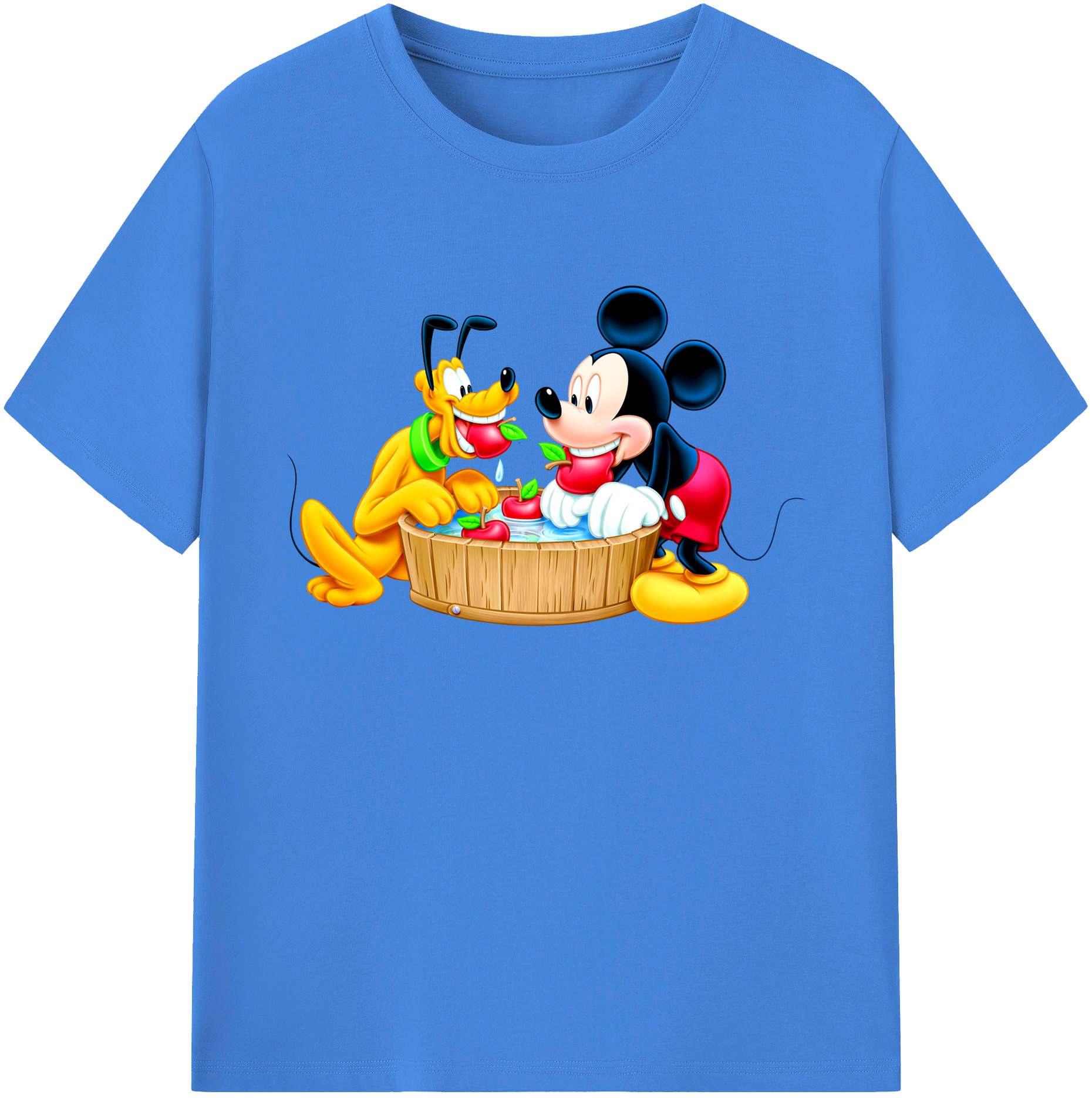 ミッキーマウス Mickey Mouse 綿100％ メンズ半袖Tシャツ｜肌触りやわらか＆通気性