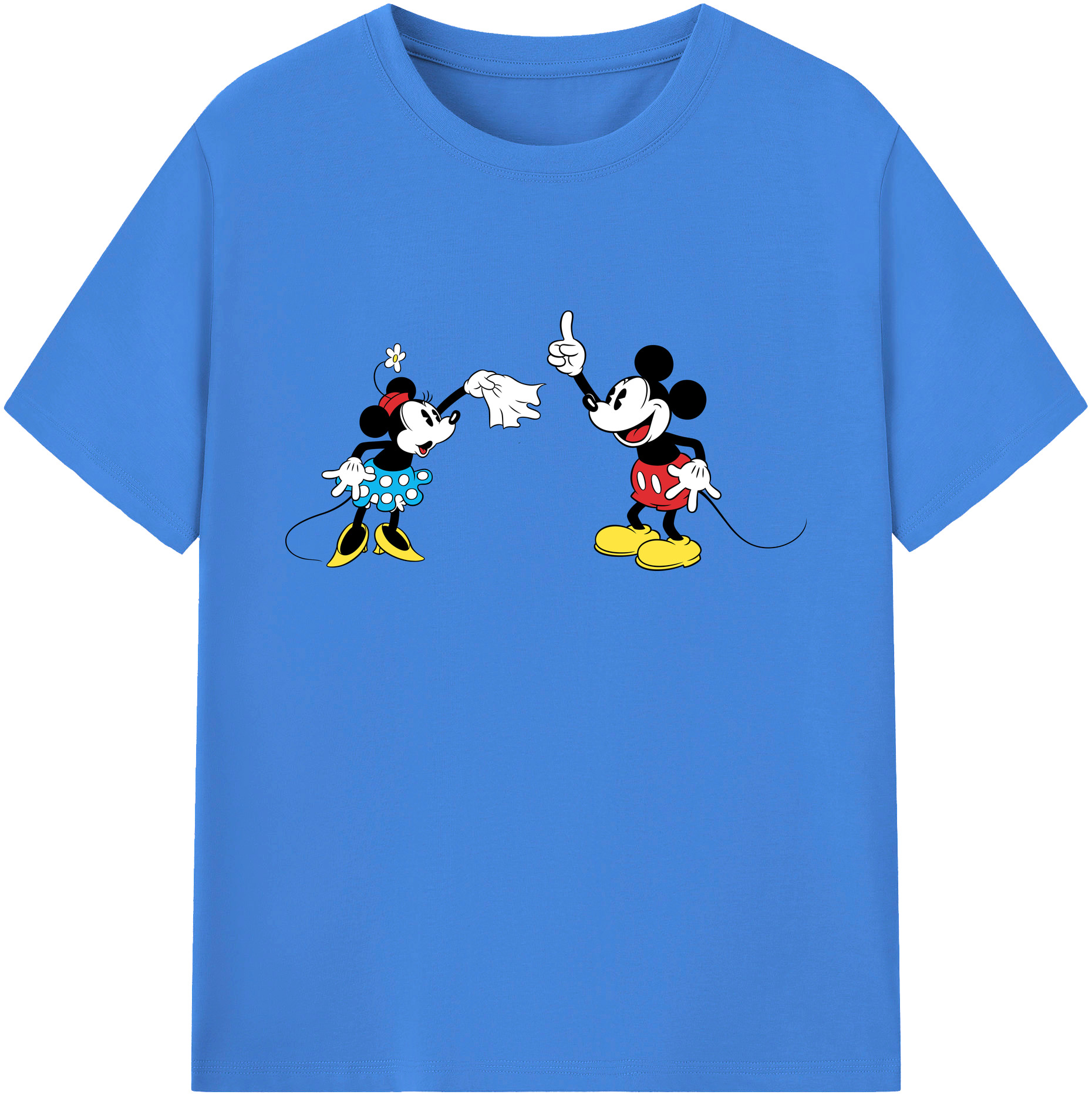ミッキーマウス Mickey Mouse 綿100％ メンズ半袖Tシャツ｜肌触りやわらか＆通気性