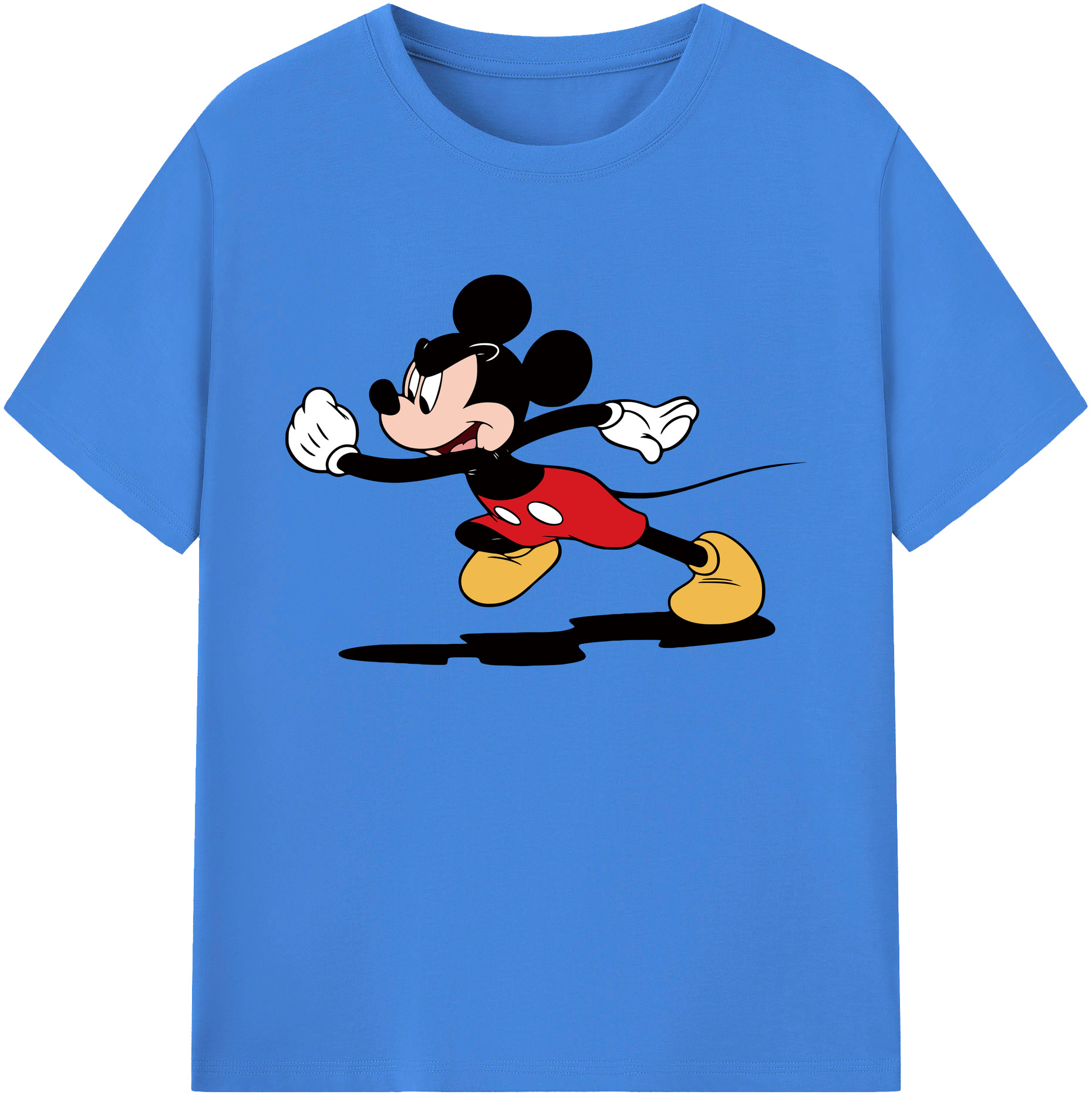 ミッキーマウス Mickey Mouse 綿100％ メンズ半袖Tシャツ｜肌触りやわらか＆通気性