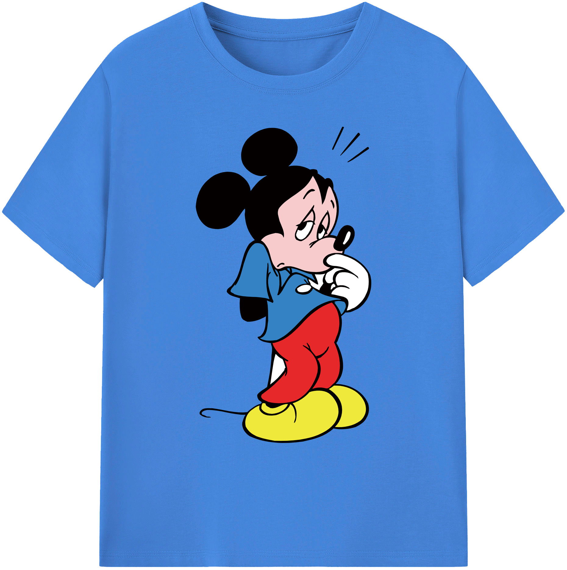ミッキーマウス Mickey Mouse 綿100％ メンズ半袖Tシャツ｜肌触りやわらか＆通気性