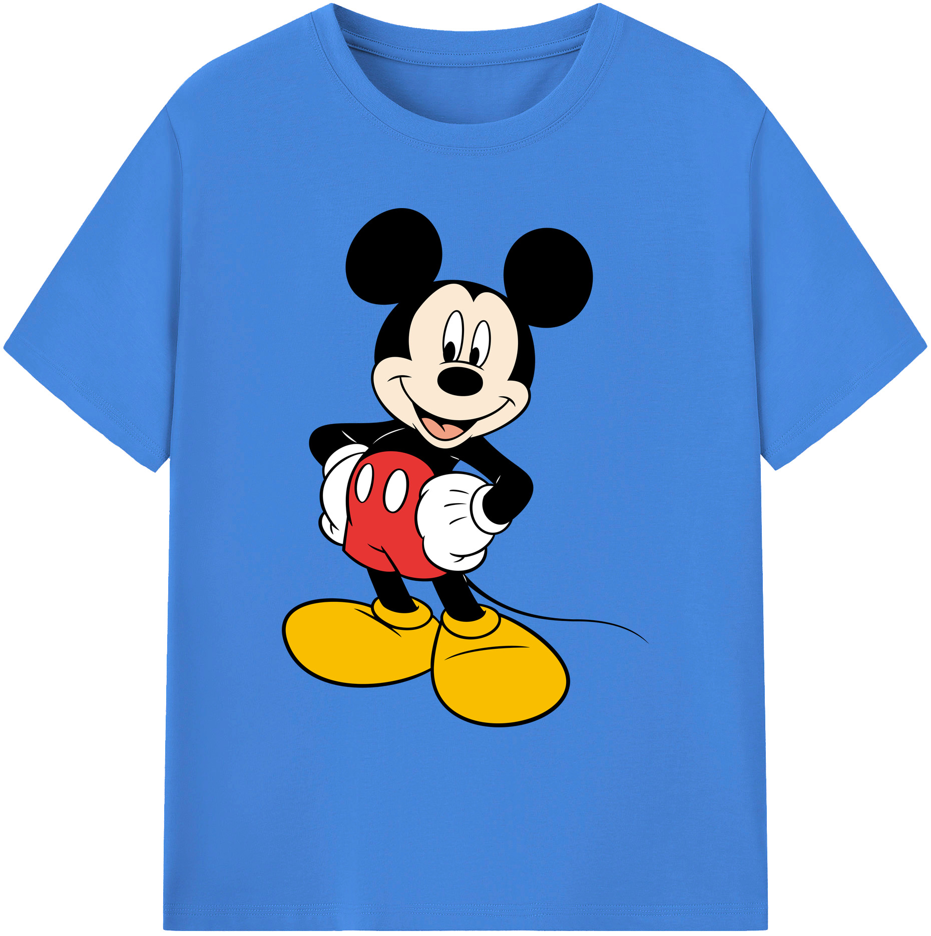 ミッキーマウス Mickey Mouse 綿100％ メンズ半袖Tシャツ｜肌触りやわらか＆通気性