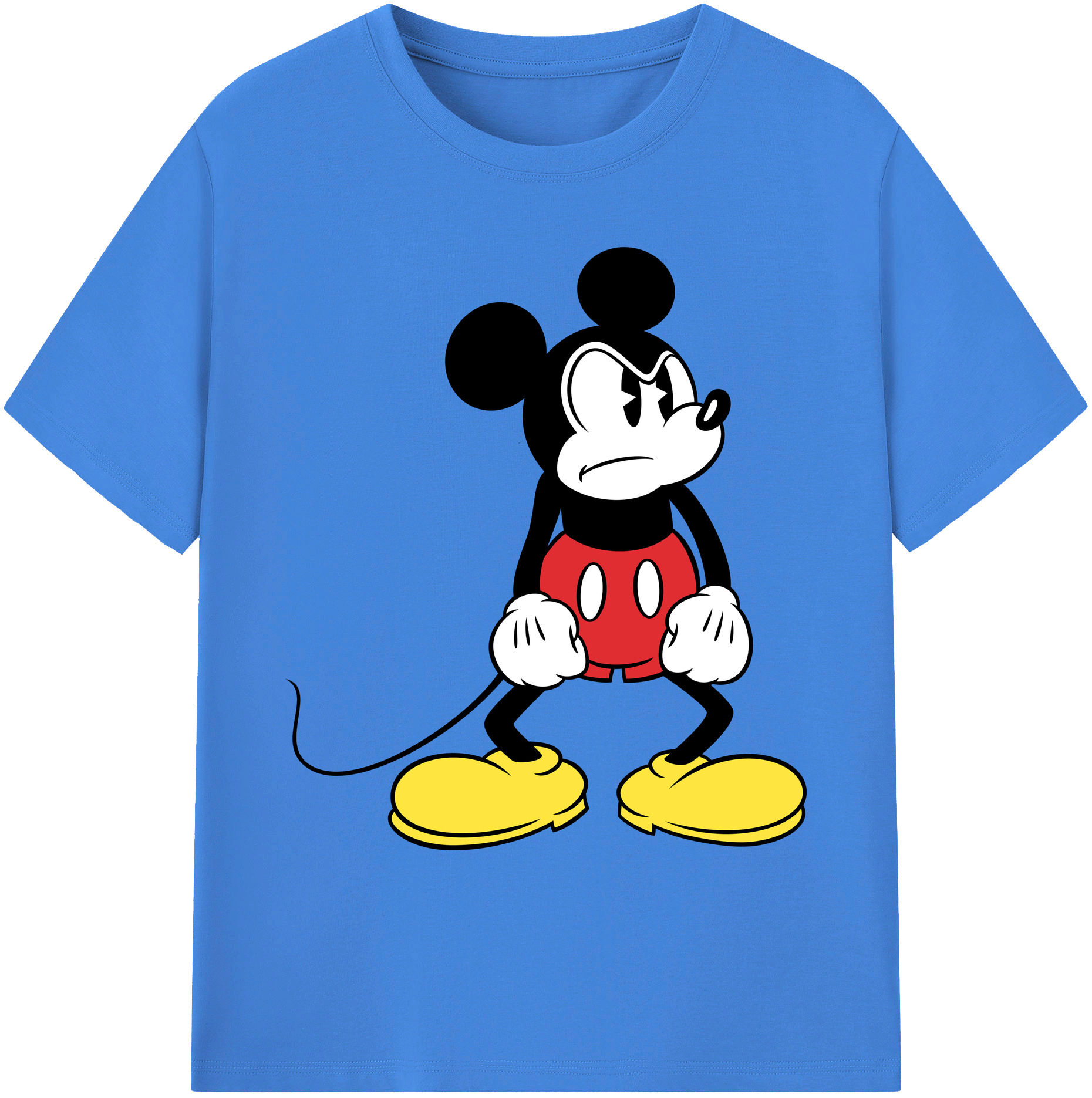 ミッキーマウス Mickey Mouse 綿100％ メンズ半袖Tシャツ｜肌触りやわらか＆通気性