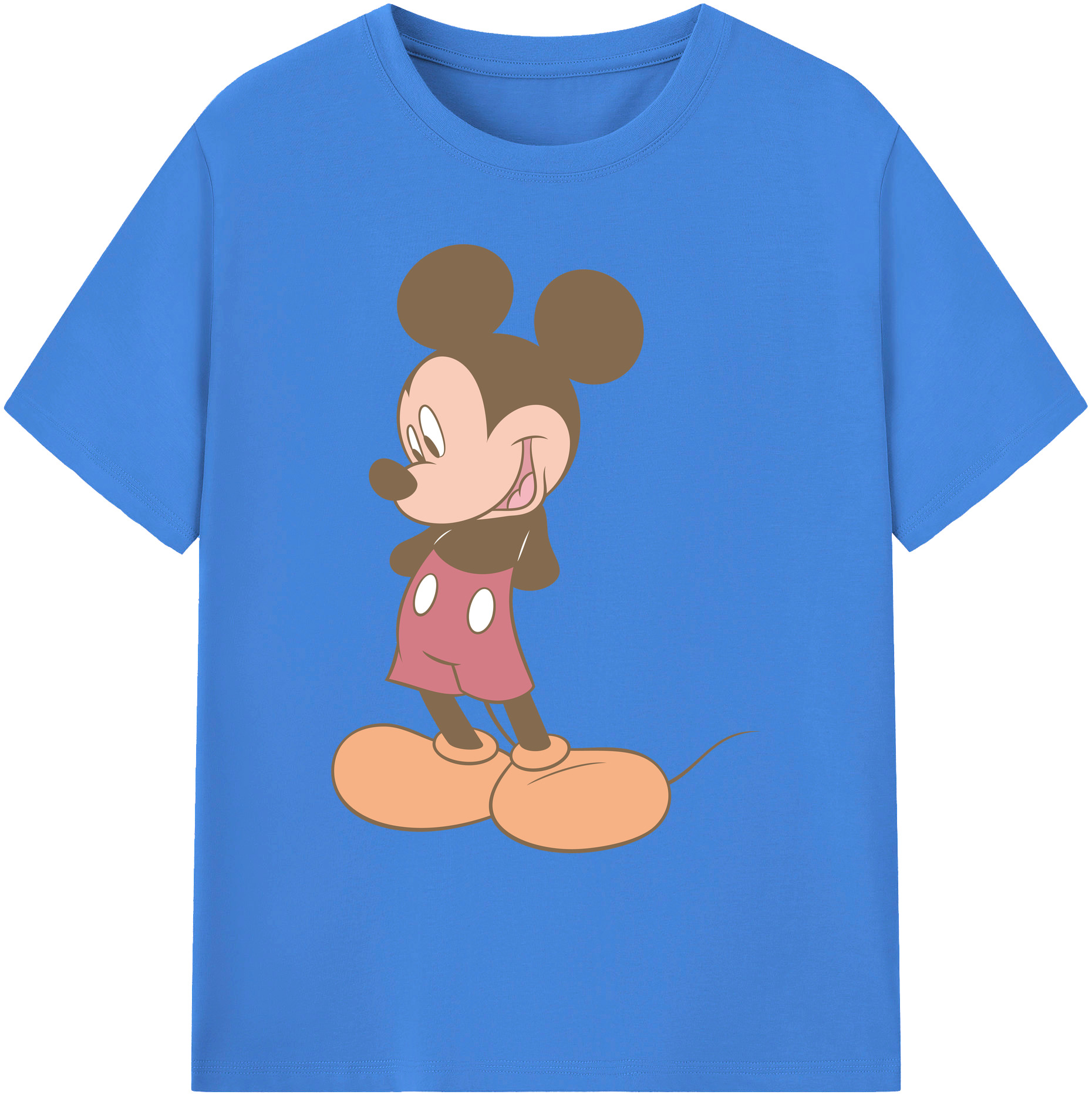 ミッキーマウス Mickey Mouse 綿100％ メンズ半袖Tシャツ｜肌触りやわらか＆通気性