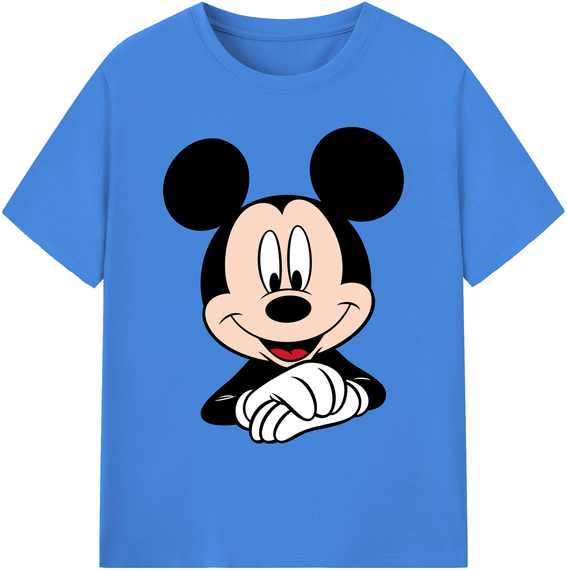 ミッキーマウス Mickey Mouse 綿100％ メンズ半袖Tシャツ｜肌触りやわらか＆通気性