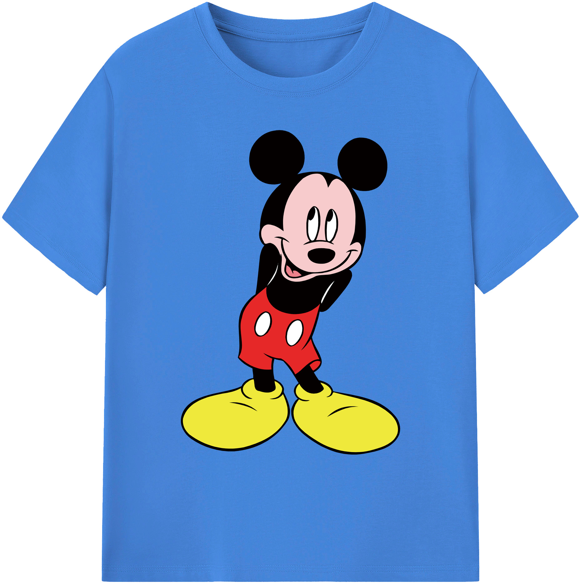 （画像用） ミッキーマウス Mickey Mouse 綿100％ メンズ半袖Tシャツ｜肌触りやわらか＆通気性