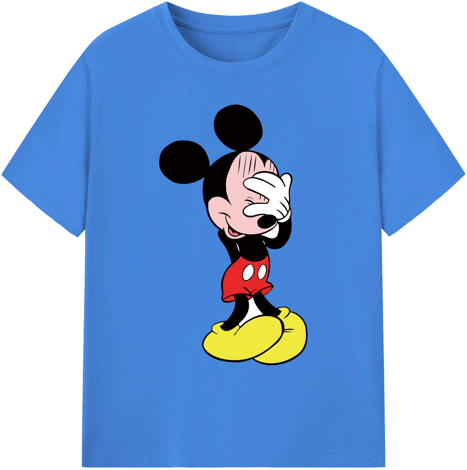 ミッキーマウス Mickey Mouse 綿100％ メンズ半袖Tシャツ｜肌触りやわらか＆通気性
