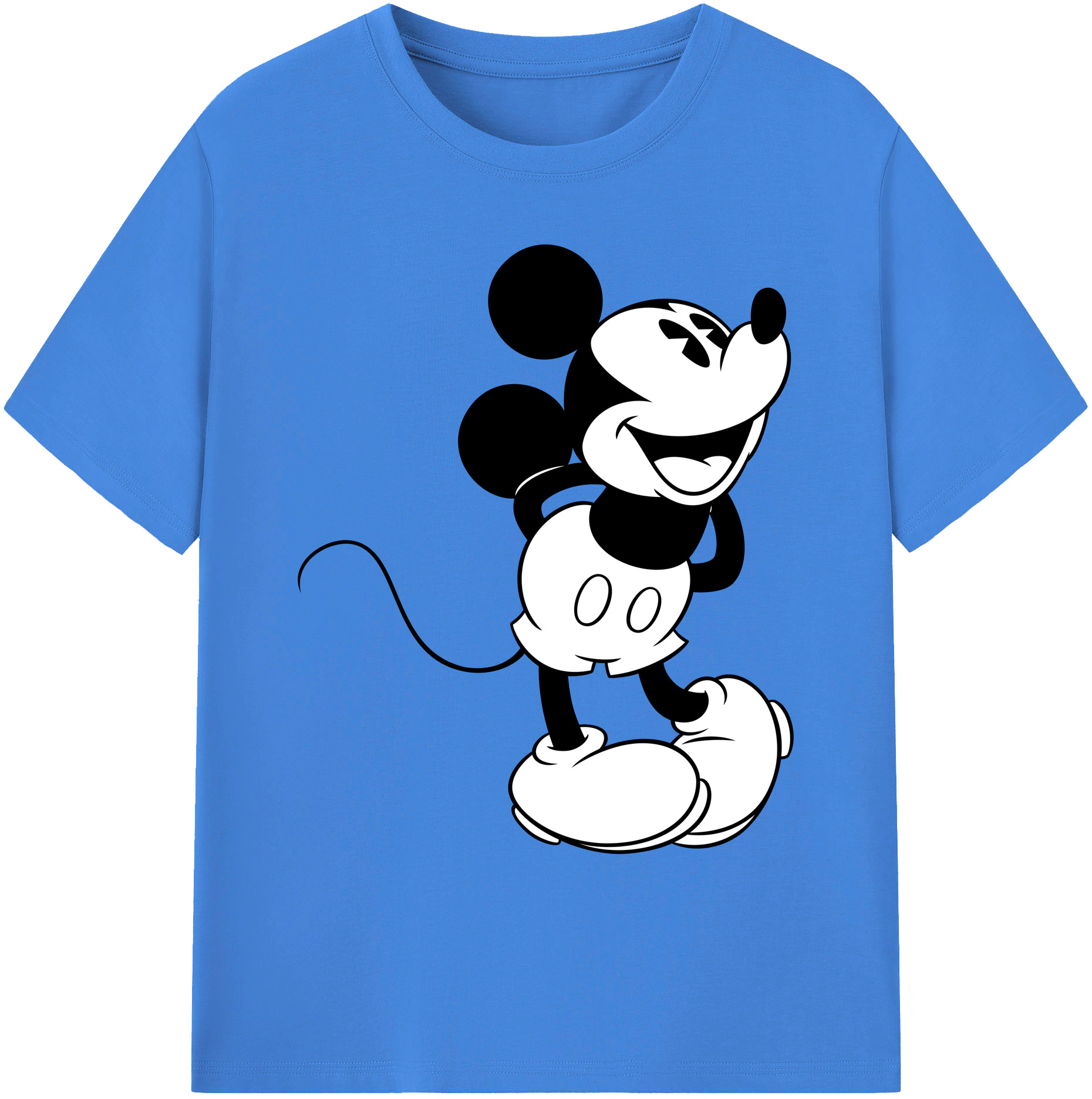 ミッキーマウス Mickey Mouse 綿100％ メンズ半袖Tシャツ｜肌触りやわらか＆通気性