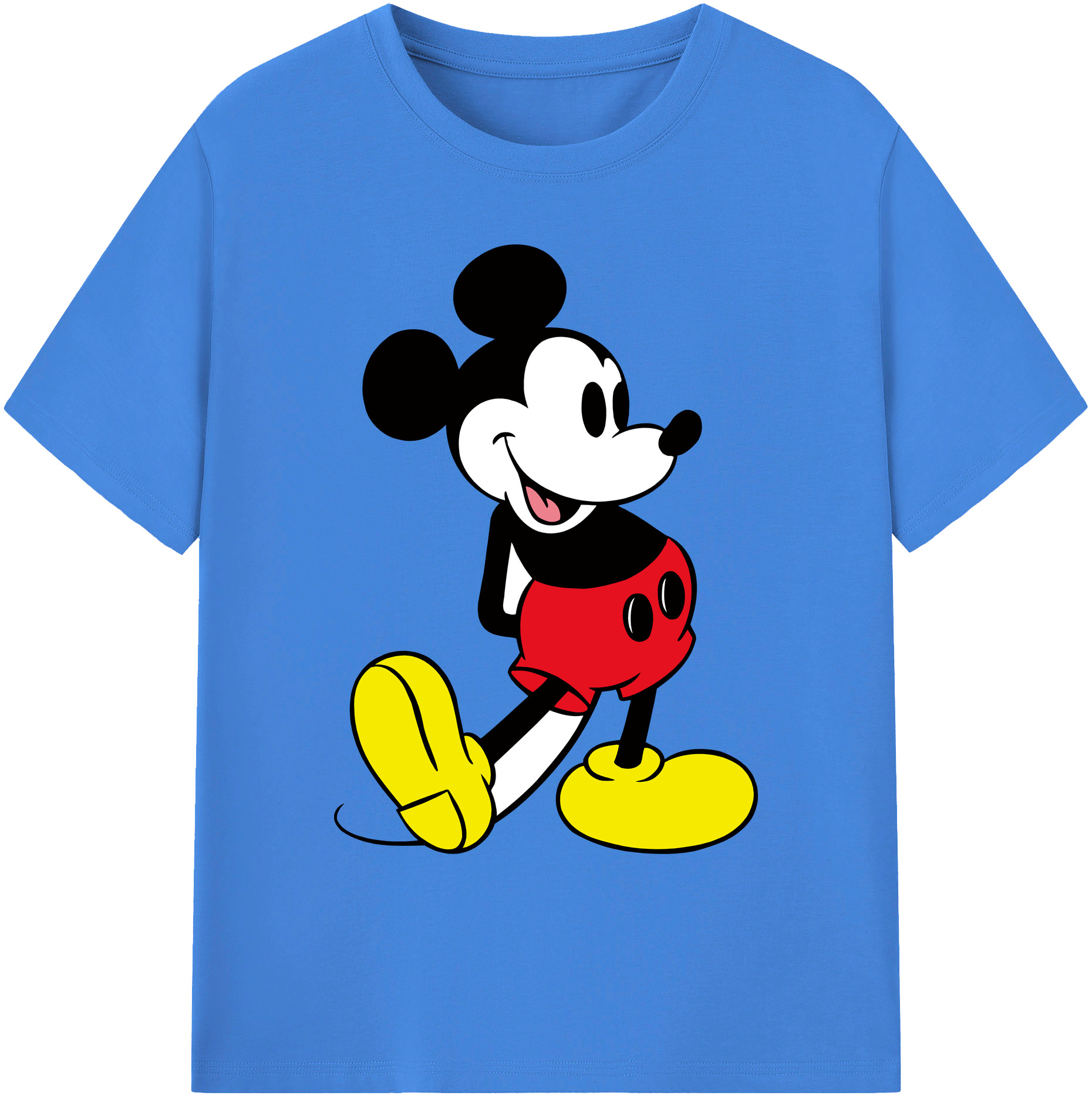 （画像用） ミッキーマウス Mickey Mouse 綿100％ メンズ半袖Tシャツ｜肌触りやわらか＆通気性