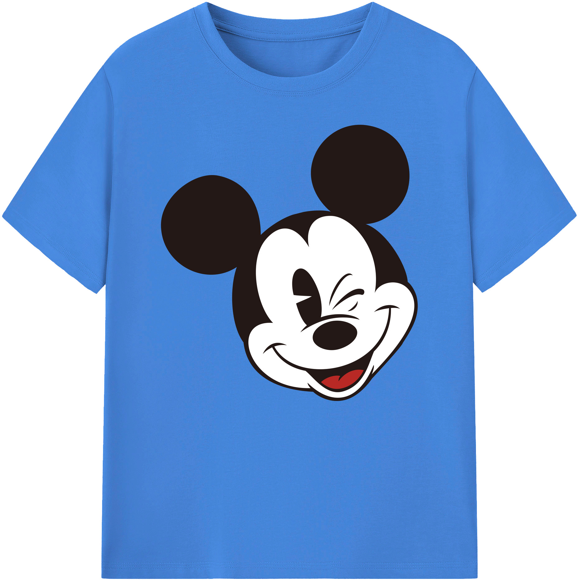 ミッキーマウス Mickey Mouse 綿100％ メンズ半袖Tシャツ｜肌触りやわらか＆通気性