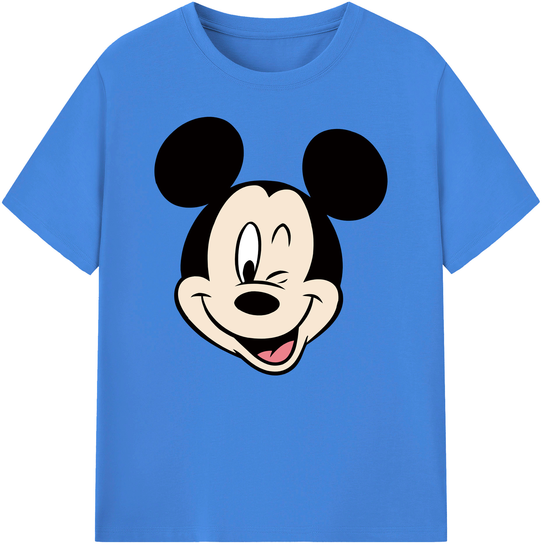ミッキーマウス Mickey Mouse 綿100％ メンズ半袖Tシャツ｜肌触りやわらか＆通気性