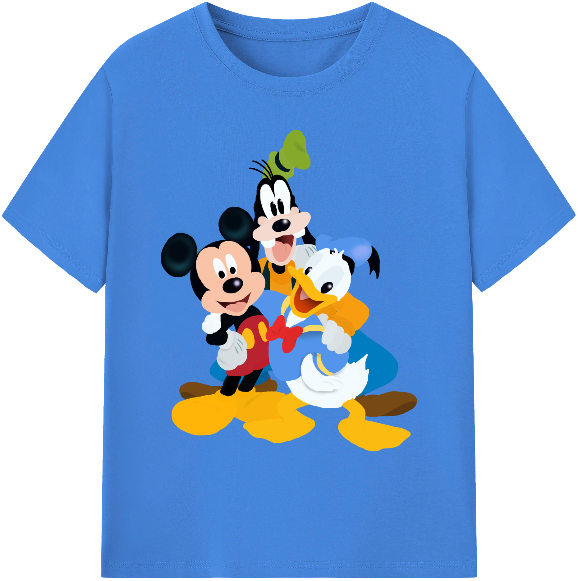 ミッキーマウス Mickey Mouse 綿100％ メンズ半袖Tシャツ｜肌触りやわらか＆通気性