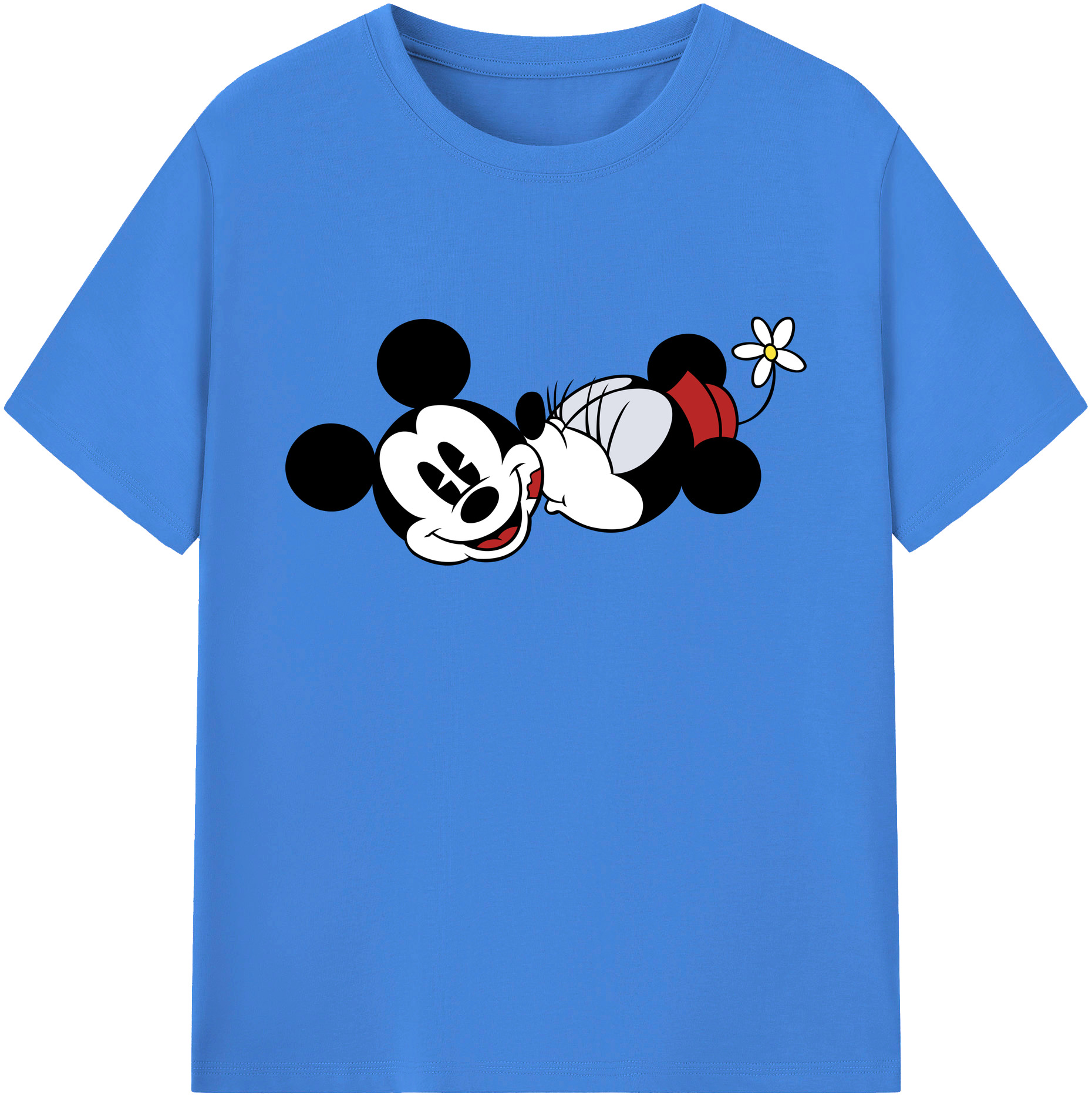ミッキーマウス Mickey Mouse 綿100％ メンズ半袖Tシャツ｜肌触りやわらか＆通気性