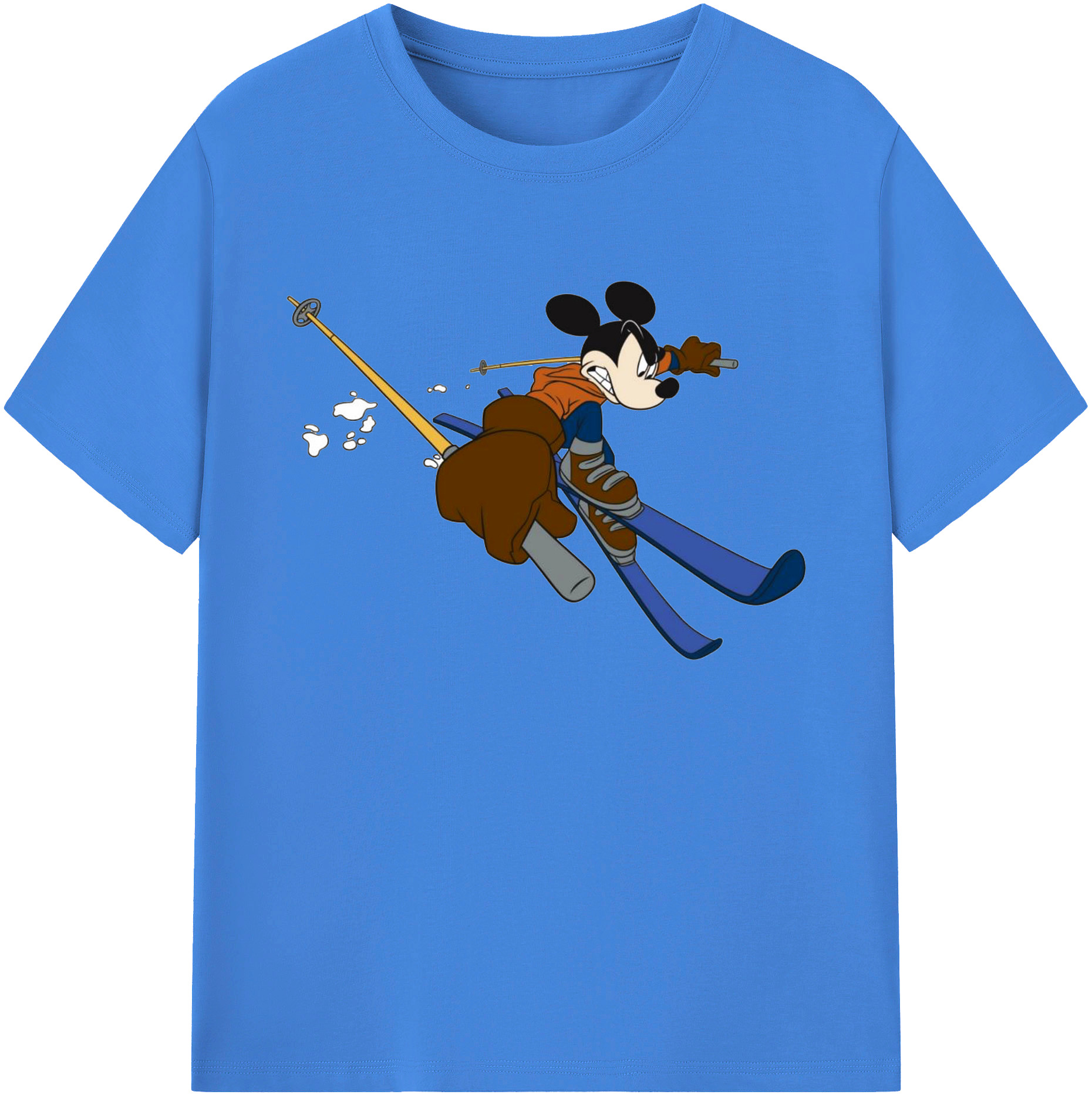 ミッキーマウス Mickey Mouse 綿100％ メンズ半袖Tシャツ｜肌触りやわらか＆通気性