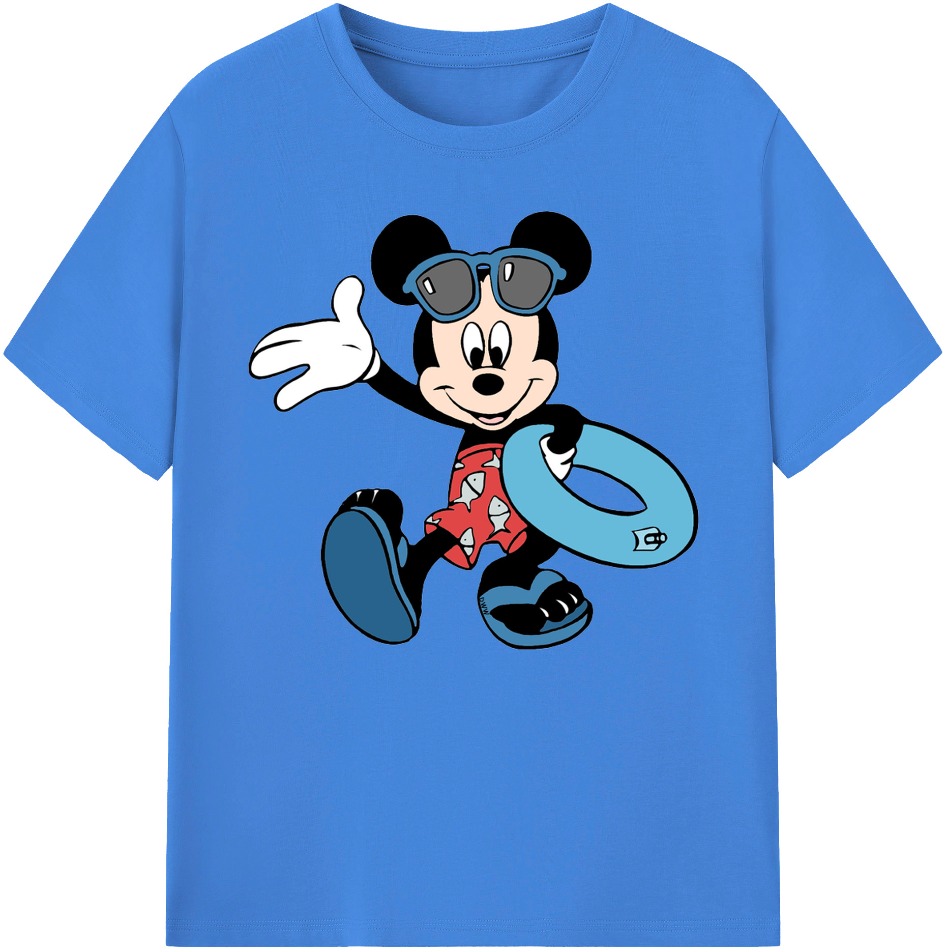 ミッキーマウス Mickey Mouse 綿100％ メンズ半袖Tシャツ｜肌触りやわらか＆通気性