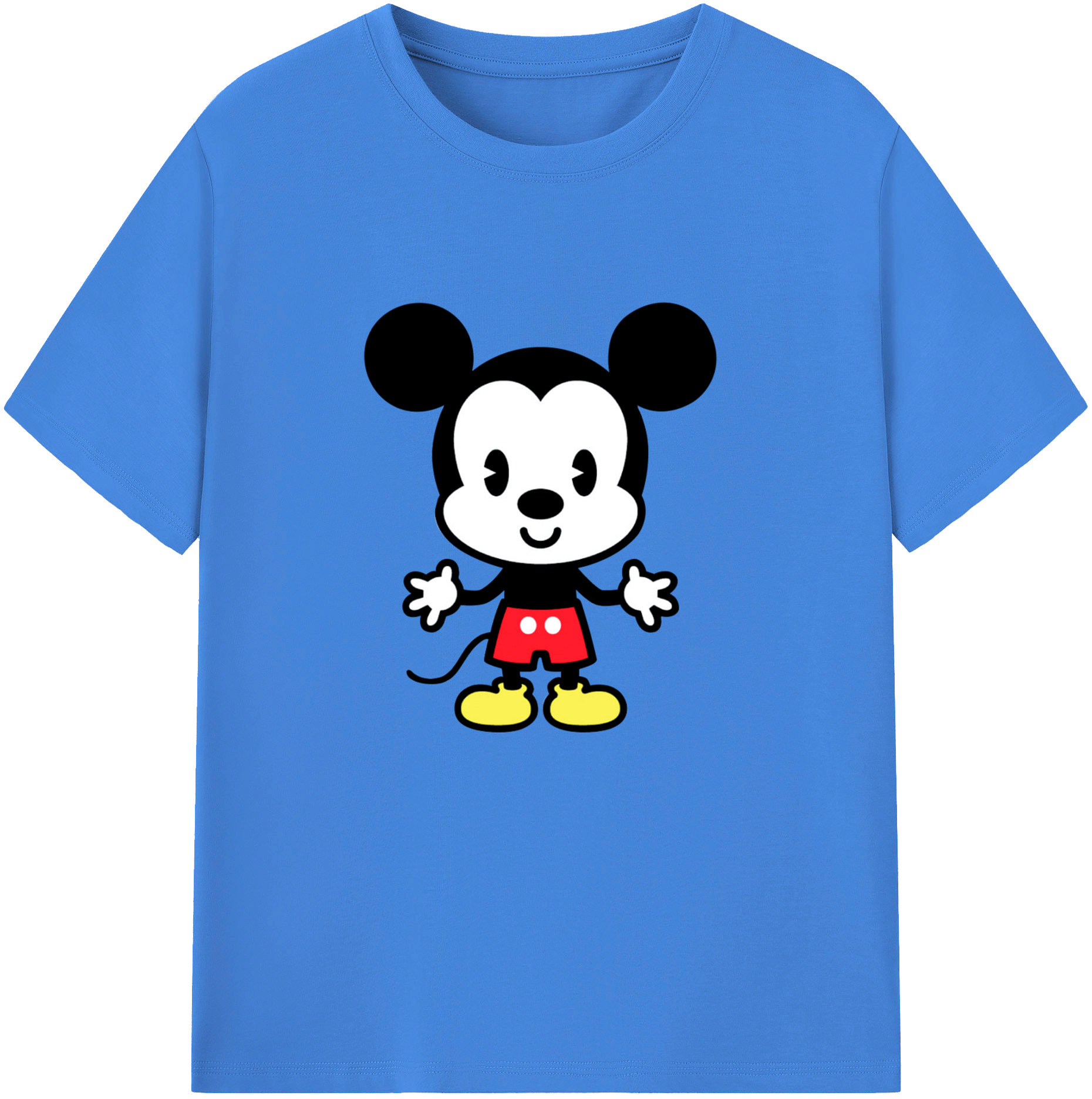 ミッキーマウス Mickey Mouse 綿100％ メンズ半袖Tシャツ｜肌触りやわらか＆通気性