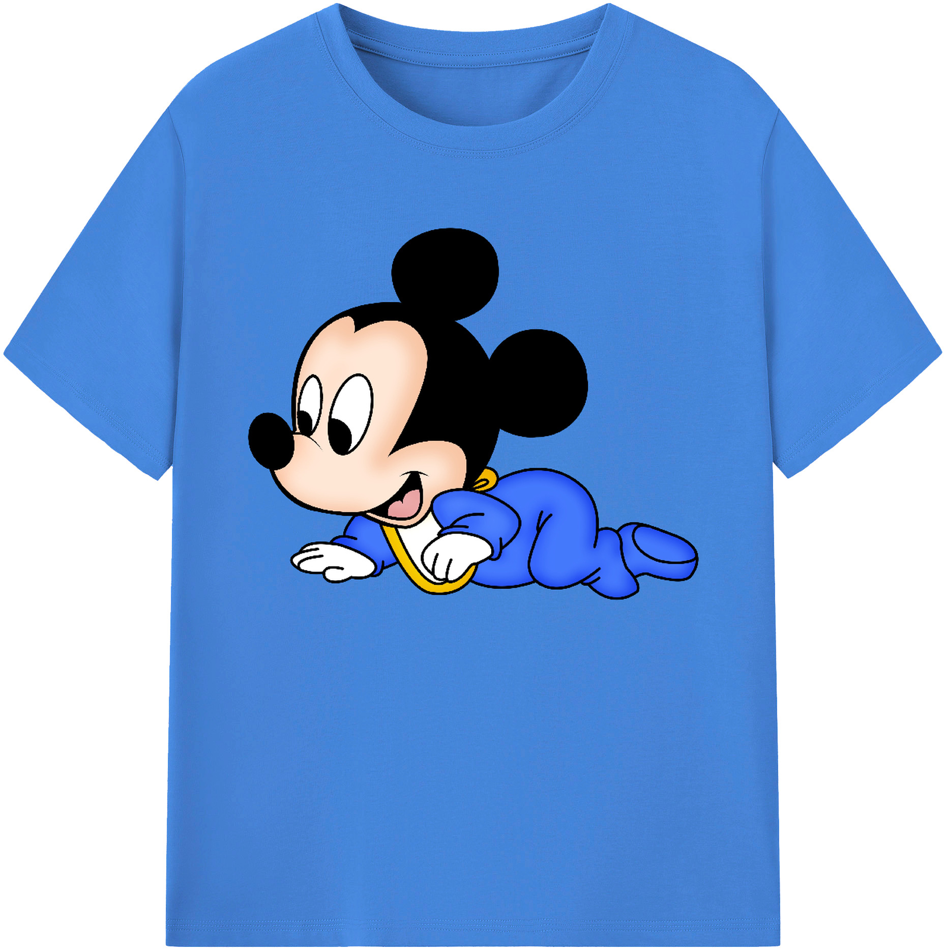 ミッキーマウス Mickey Mouse 綿100％ メンズ半袖Tシャツ｜肌触りやわらか＆通気性