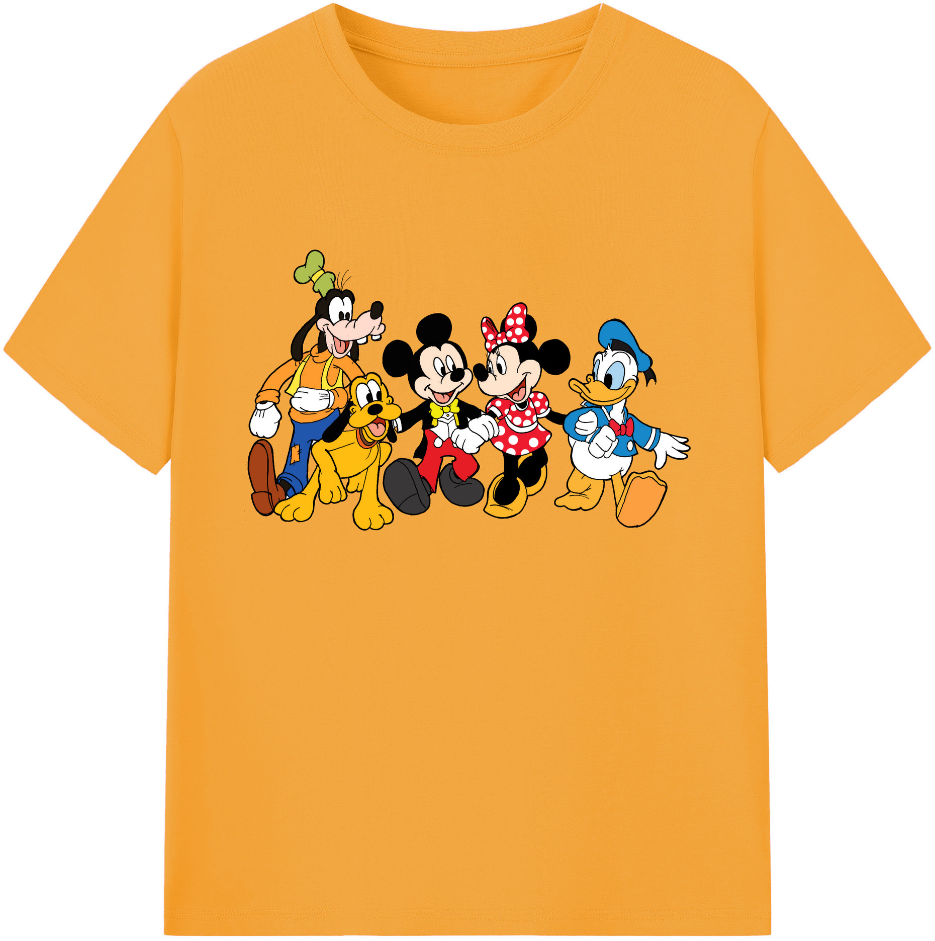 ミッキーマウス Mickey Mouse 綿100％ メンズ半袖Tシャツ｜肌触りやわらか＆通気性