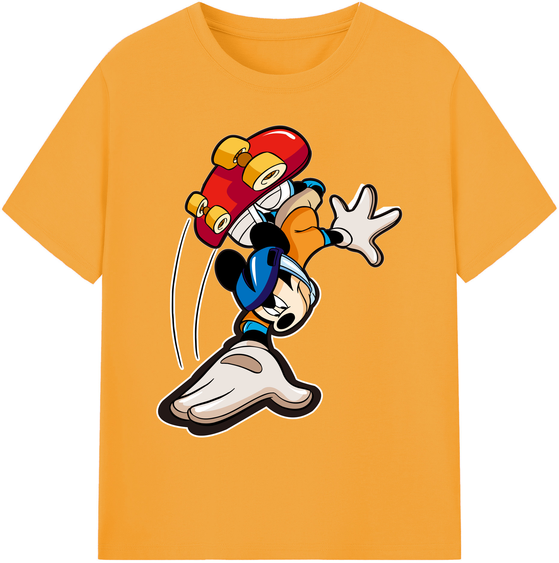 ミッキーマウス Mickey Mouse 綿100％ メンズ半袖Tシャツ｜肌触りやわらか＆通気性