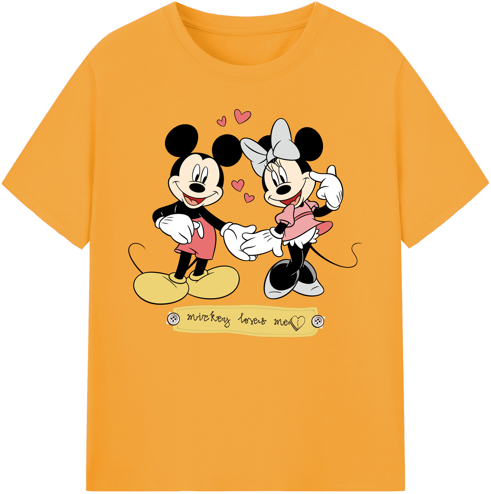 ミッキーマウス Mickey Mouse 綿100％ メンズ半袖Tシャツ｜肌触りやわらか＆通気性
