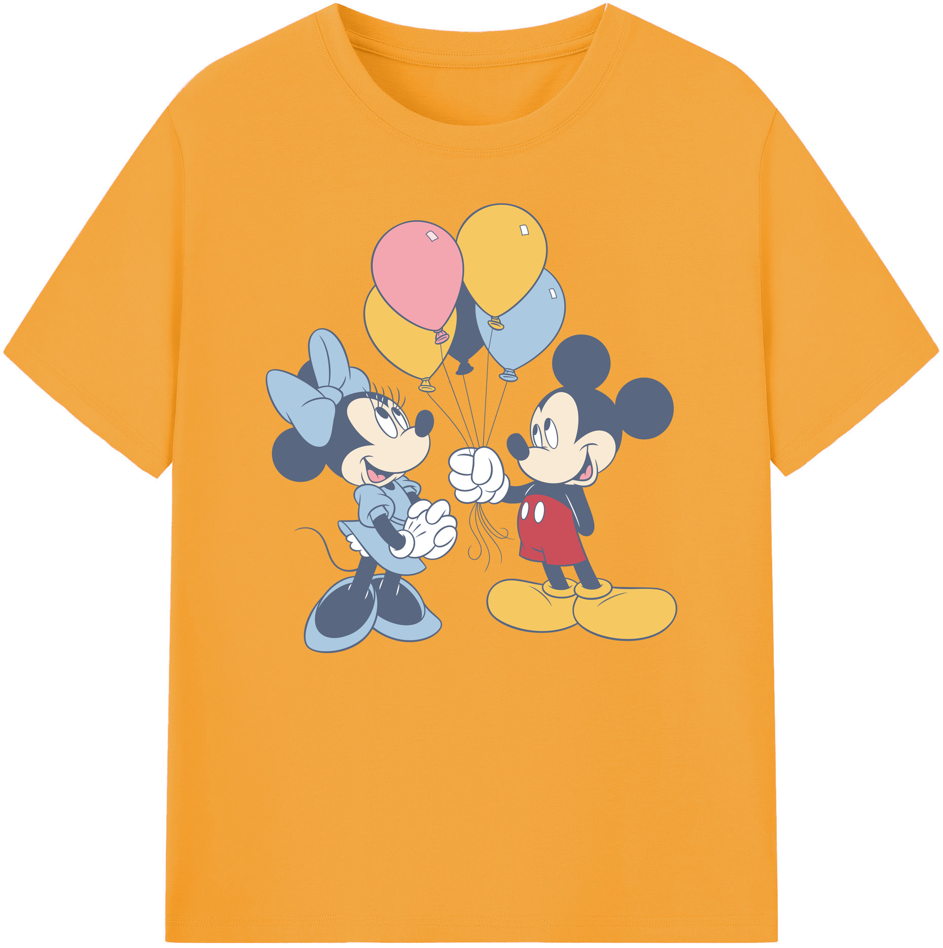 ミッキーマウス Mickey Mouse 綿100％ メンズ半袖Tシャツ｜肌触りやわらか＆通気性