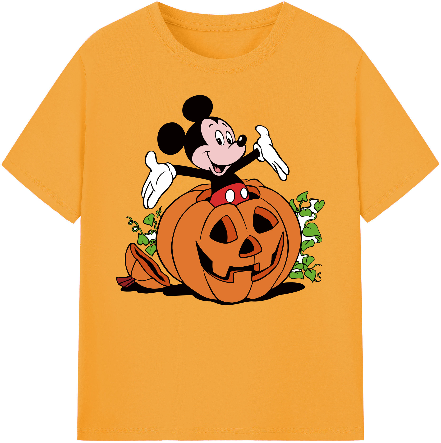 ミッキーマウス Mickey Mouse 綿100％ メンズ半袖Tシャツ｜肌触りやわらか＆通気性