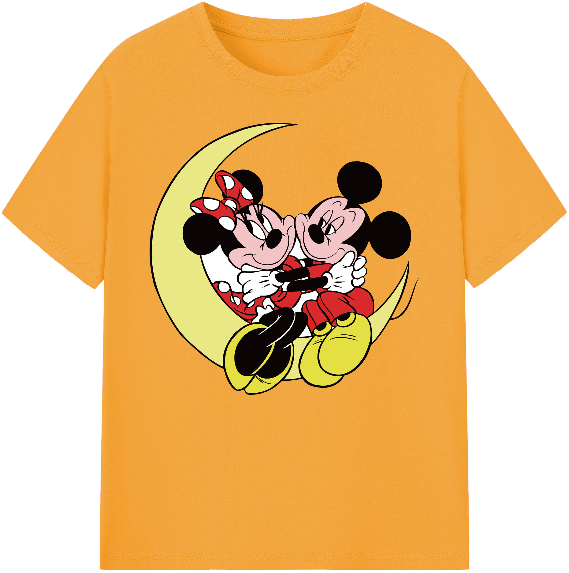 ミッキーマウス Mickey Mouse 綿100％ メンズ半袖Tシャツ｜肌触りやわらか＆通気性