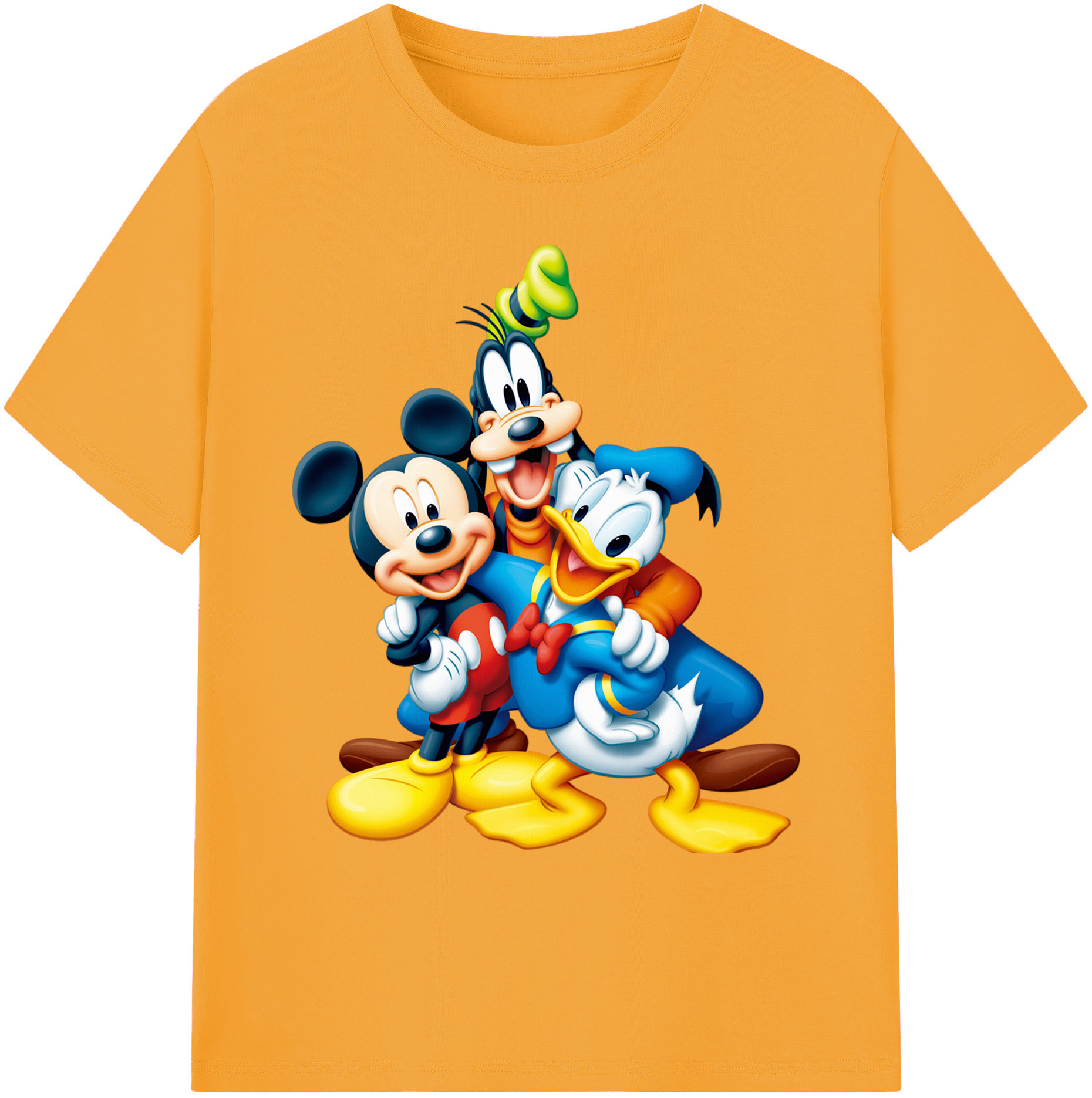 ミッキーマウス Mickey Mouse 綿100％ メンズ半袖Tシャツ｜肌触りやわらか＆通気性