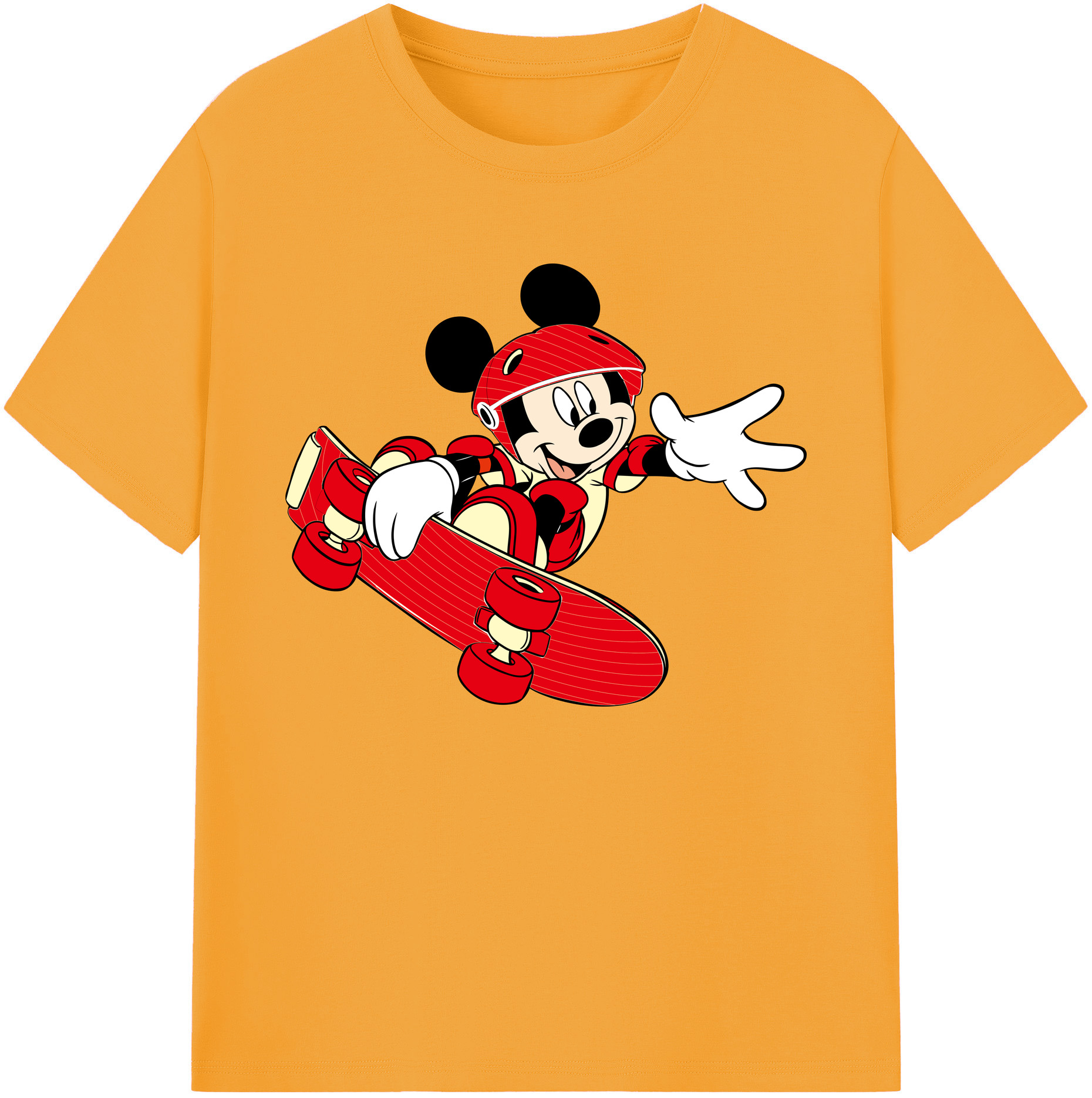 ミッキーマウス Mickey Mouse 綿100％ メンズ半袖Tシャツ｜肌触りやわらか＆通気性