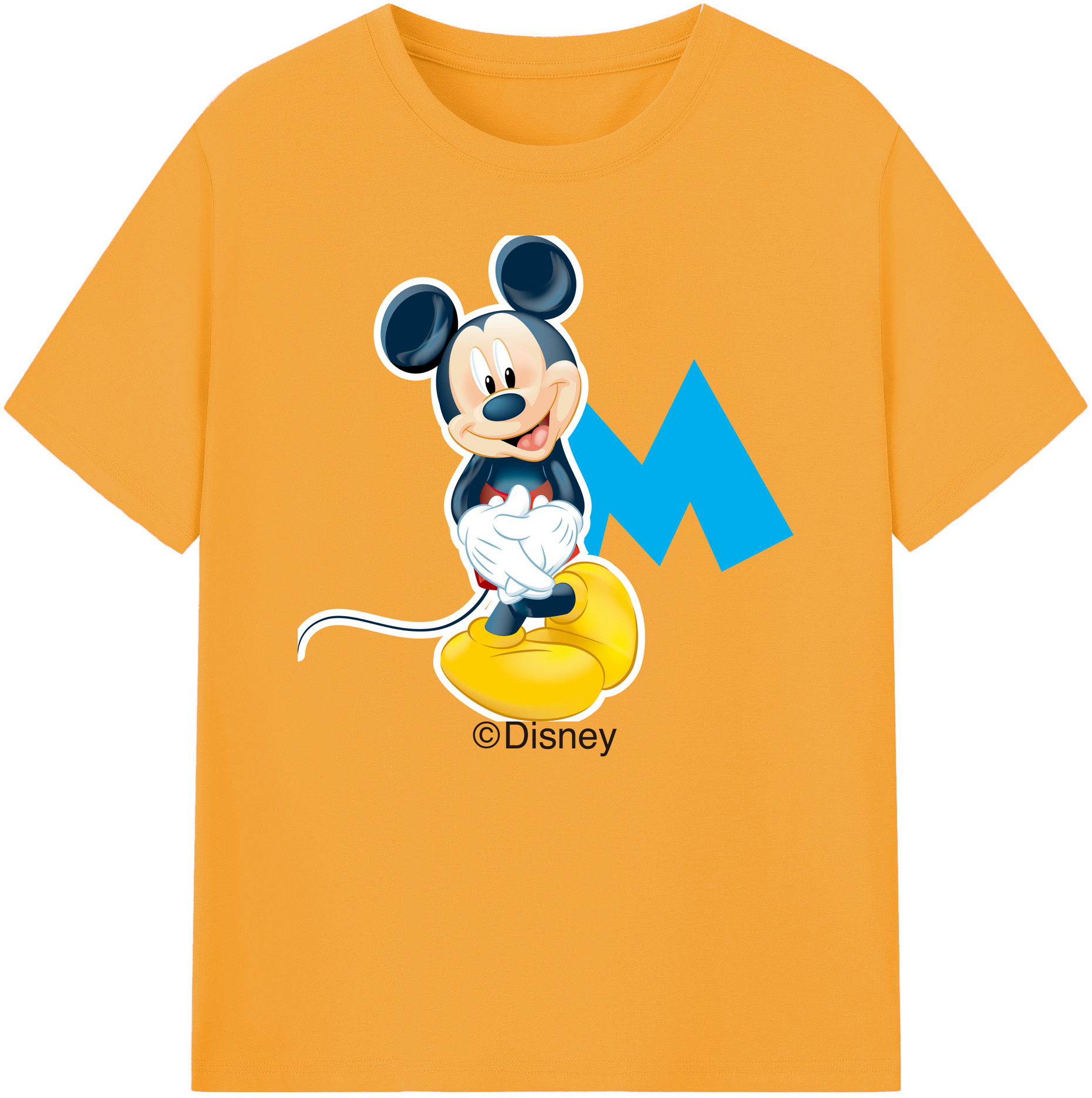 ミッキーマウス Mickey Mouse 綿100％ メンズ半袖Tシャツ｜肌触りやわらか＆通気性