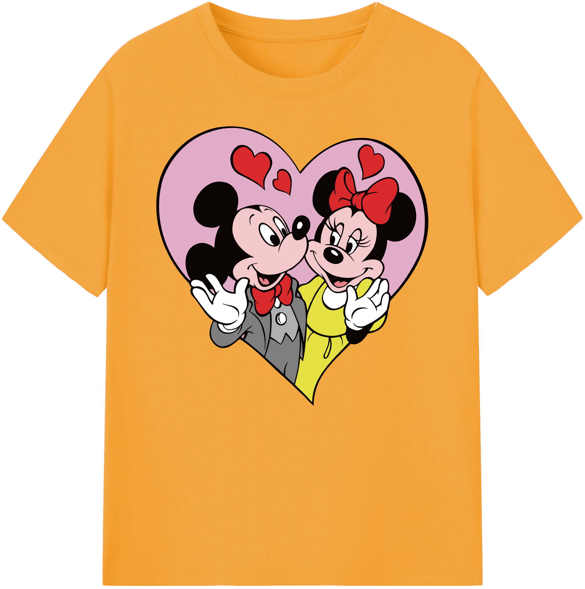 ミッキーマウス Mickey Mouse 綿100％ メンズ半袖Tシャツ｜肌触りやわらか＆通気性