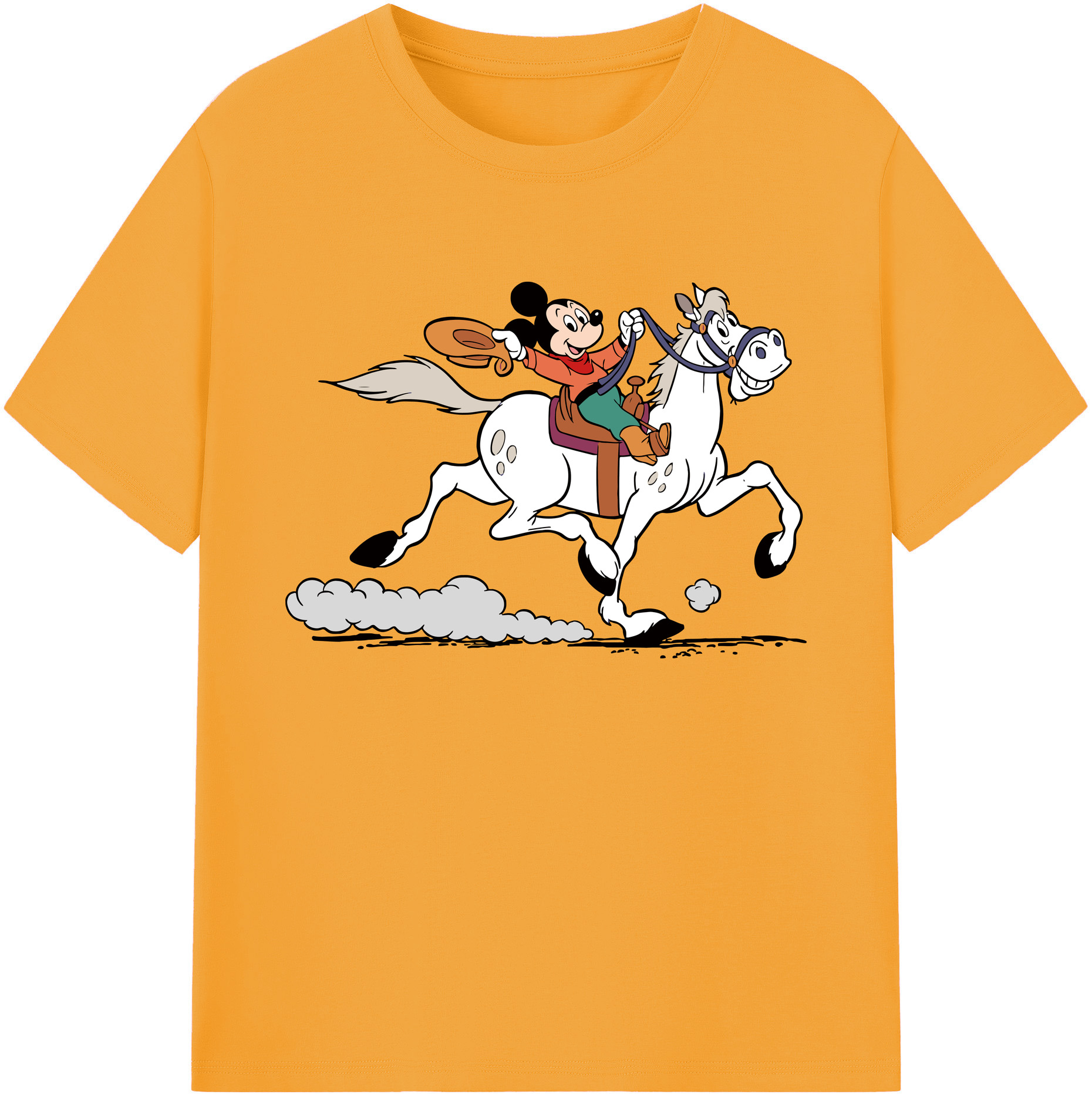 ミッキーマウス Mickey Mouse 綿100％ メンズ半袖Tシャツ｜肌触りやわらか＆通気性