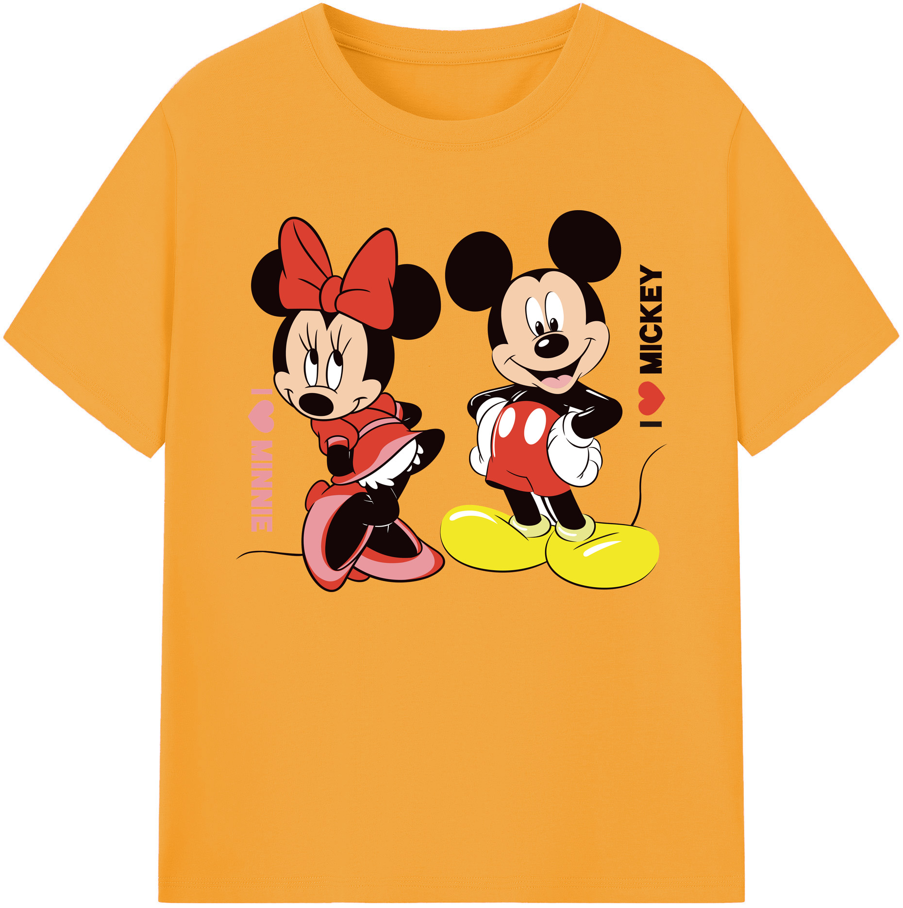 ミッキーマウス Mickey Mouse 綿100％ メンズ半袖Tシャツ｜肌触りやわらか＆通気性