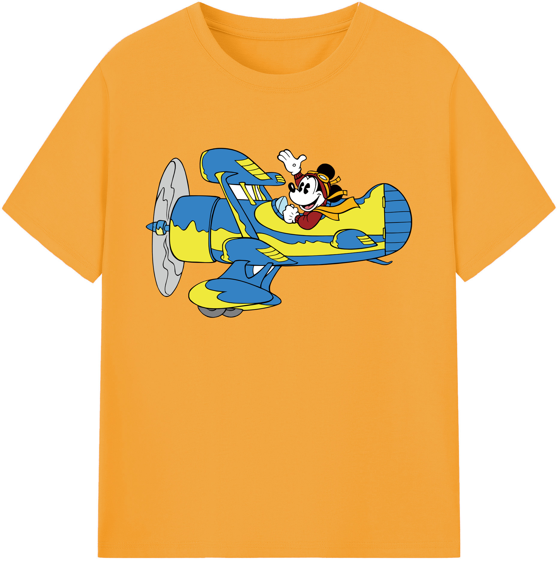 ミッキーマウス Mickey Mouse 綿100％ メンズ半袖Tシャツ｜肌触りやわらか＆通気性