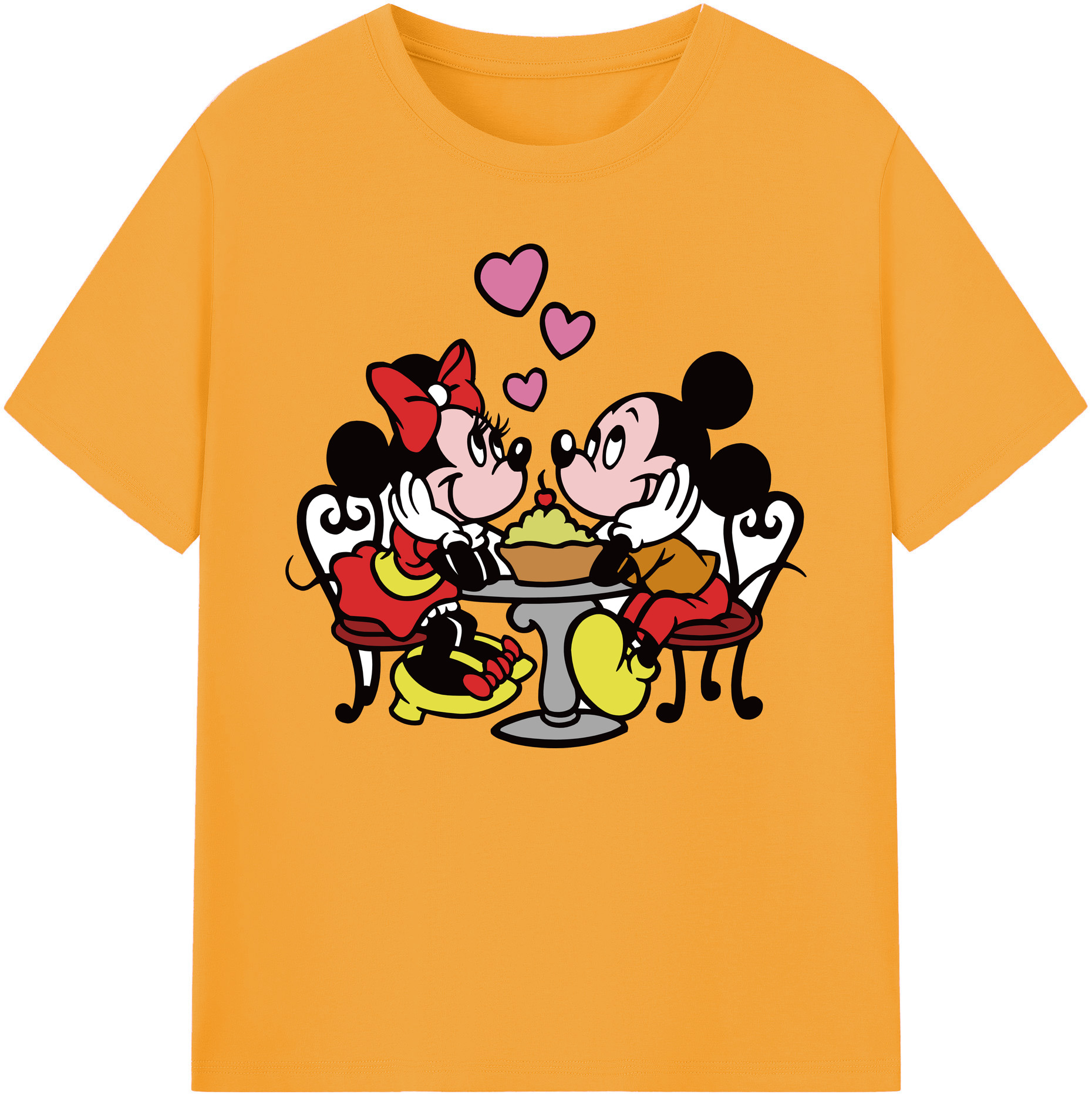 ミッキーマウス Mickey Mouse 綿100％ メンズ半袖Tシャツ｜肌触りやわらか＆通気性