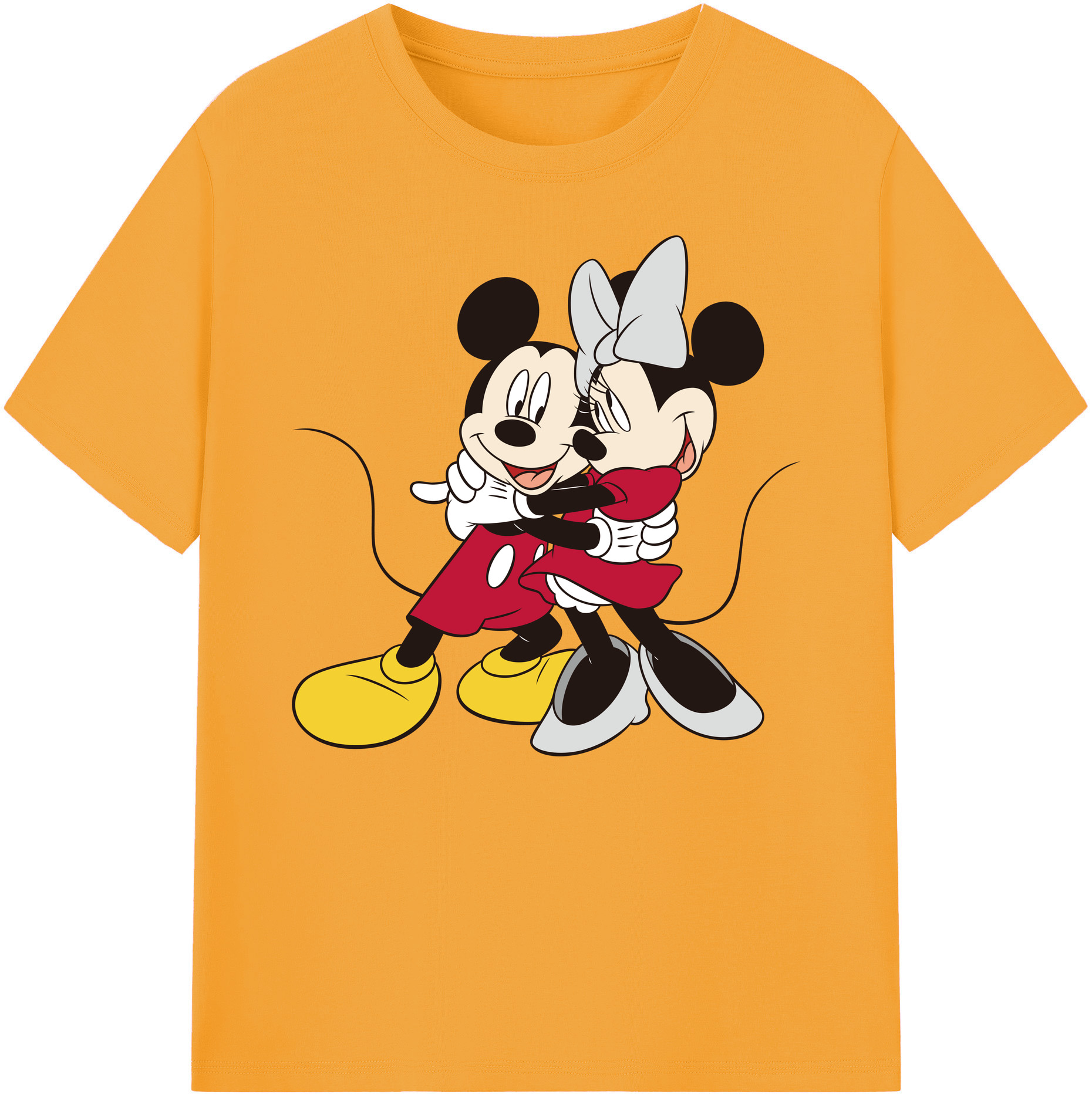 ミッキーマウス Mickey Mouse 綿100％ メンズ半袖Tシャツ｜肌触りやわらか＆通気性