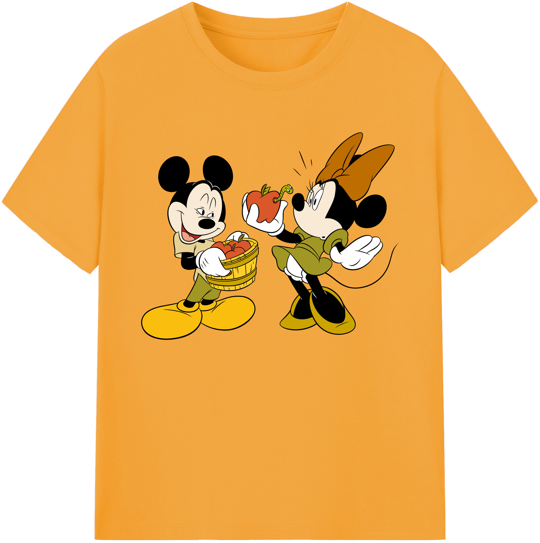 ミッキーマウス Mickey Mouse 綿100％ メンズ半袖Tシャツ｜肌触りやわらか＆通気性