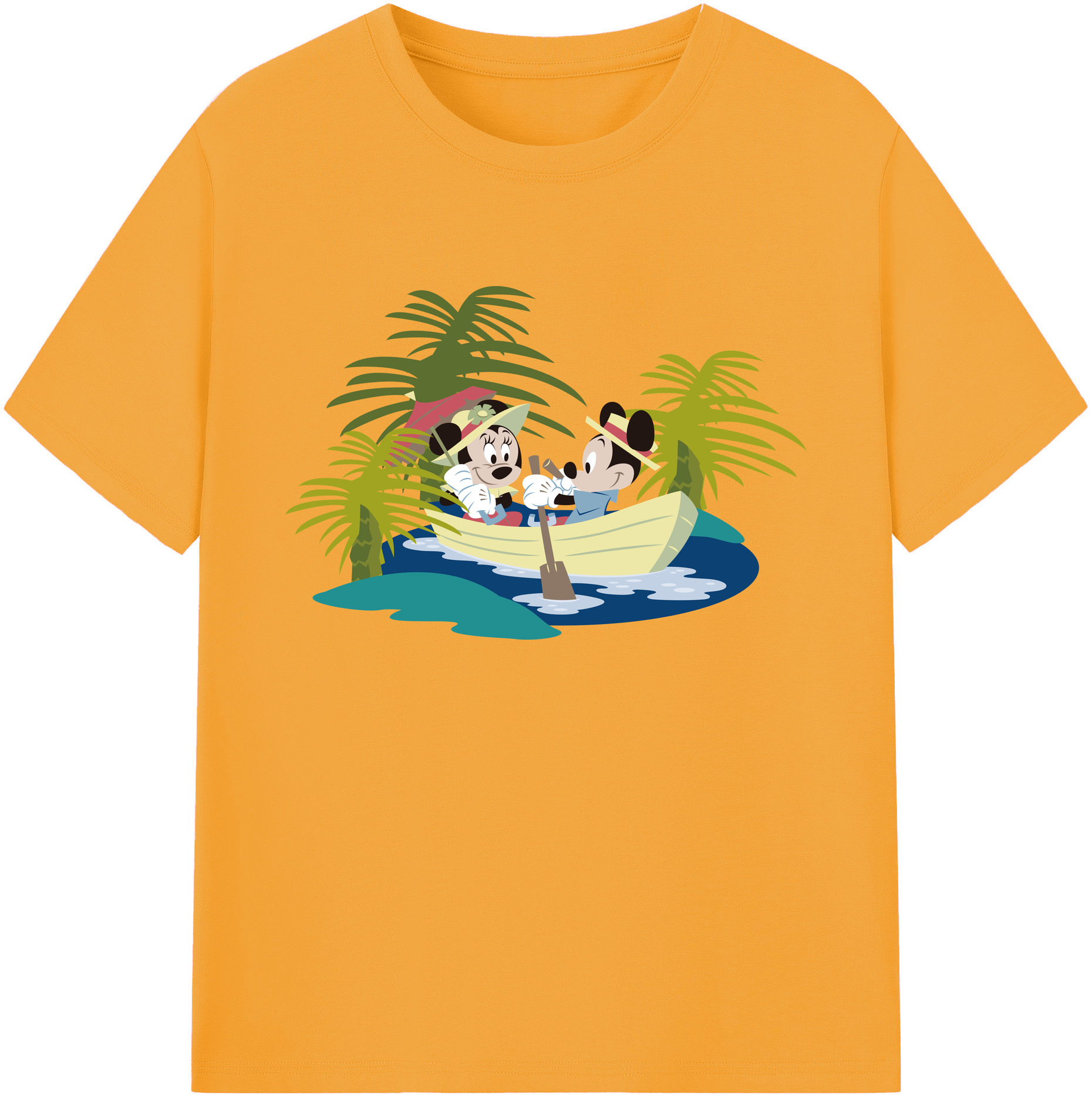 ミッキーマウス Mickey Mouse 綿100％ メンズ半袖Tシャツ｜肌触りやわらか＆通気性