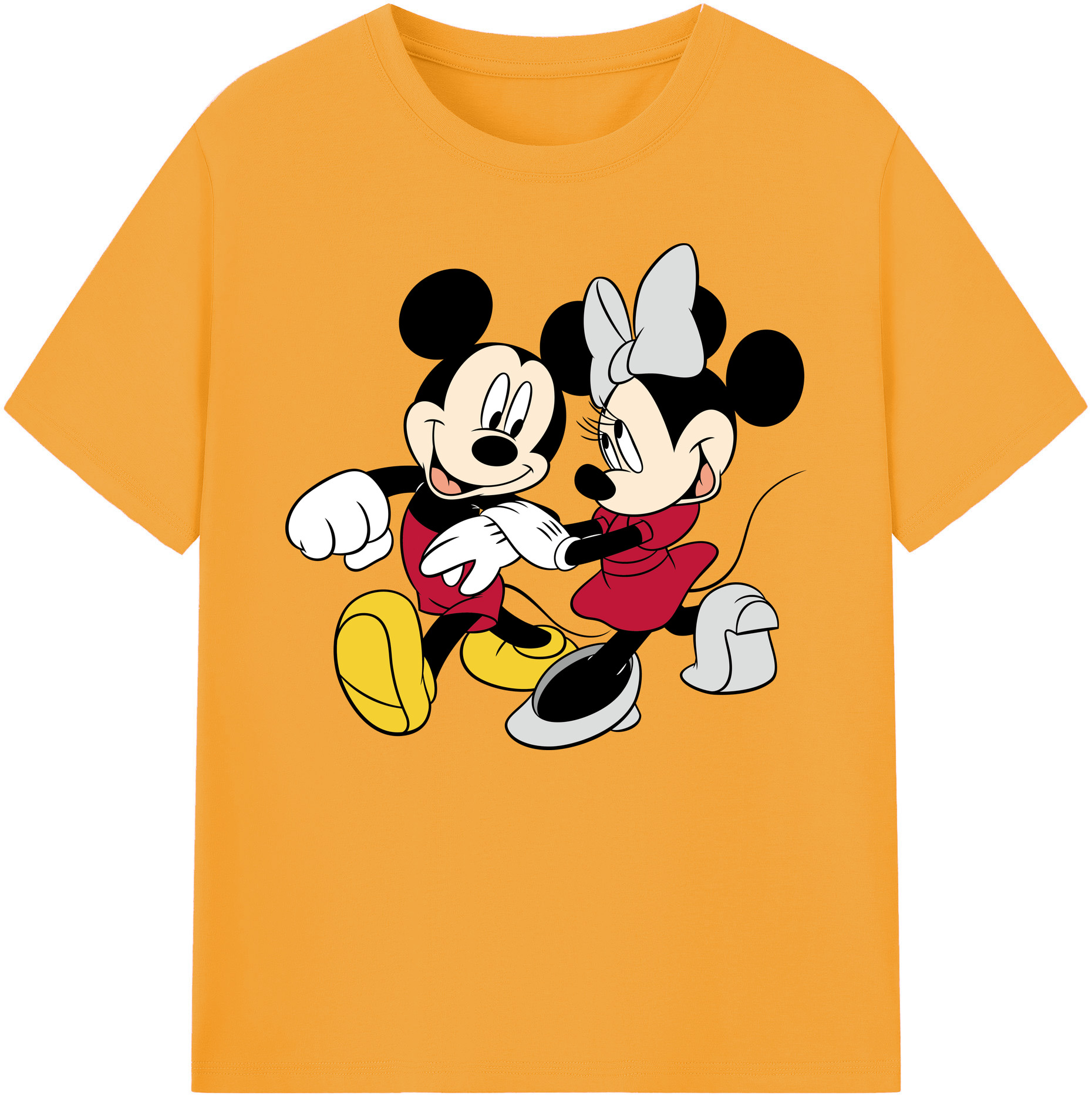 ミッキーマウス Mickey Mouse 綿100％ メンズ半袖Tシャツ｜肌触りやわらか＆通気性