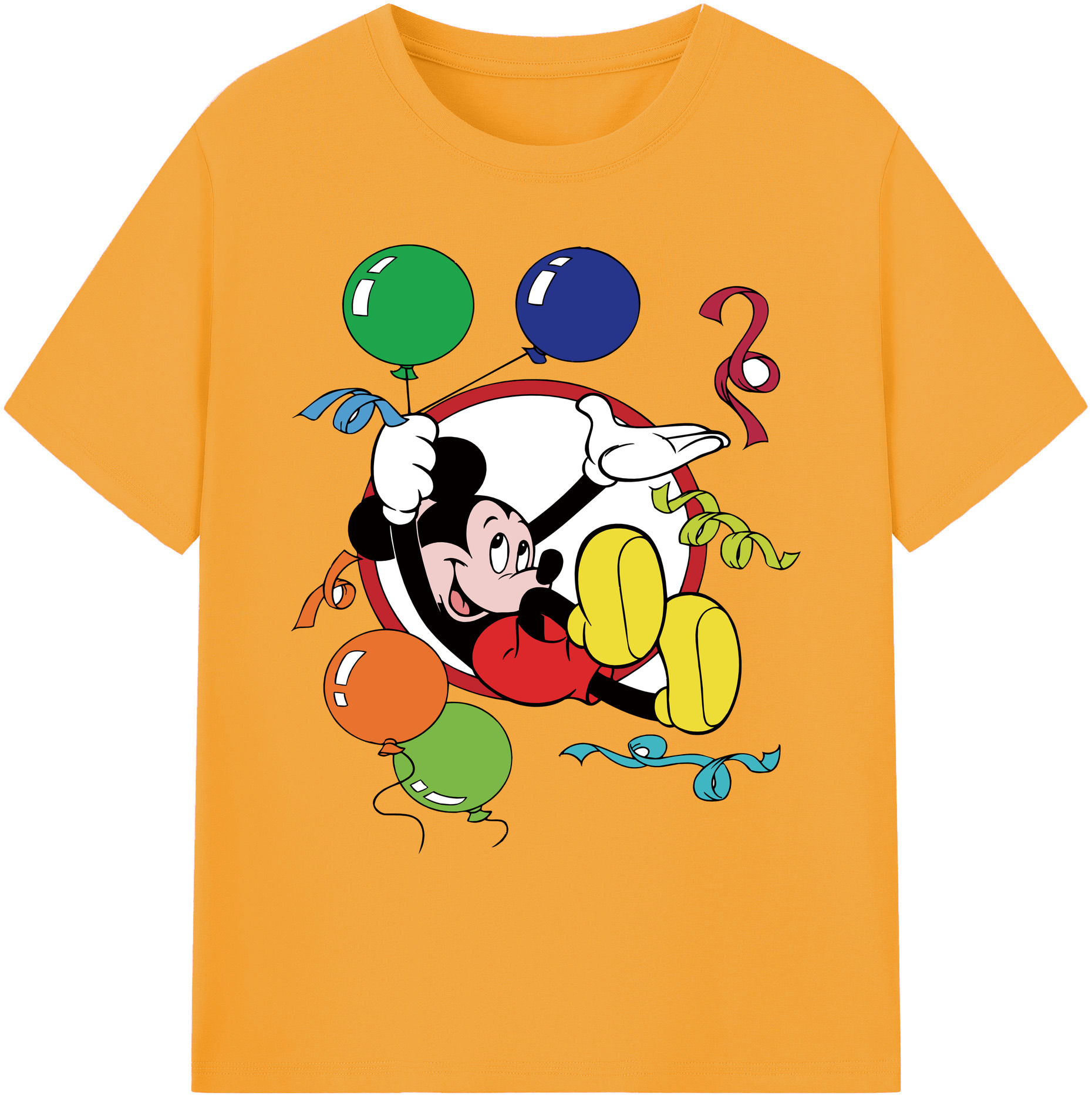 ミッキーマウス Mickey Mouse 綿100％ メンズ半袖Tシャツ｜肌触りやわらか＆通気性