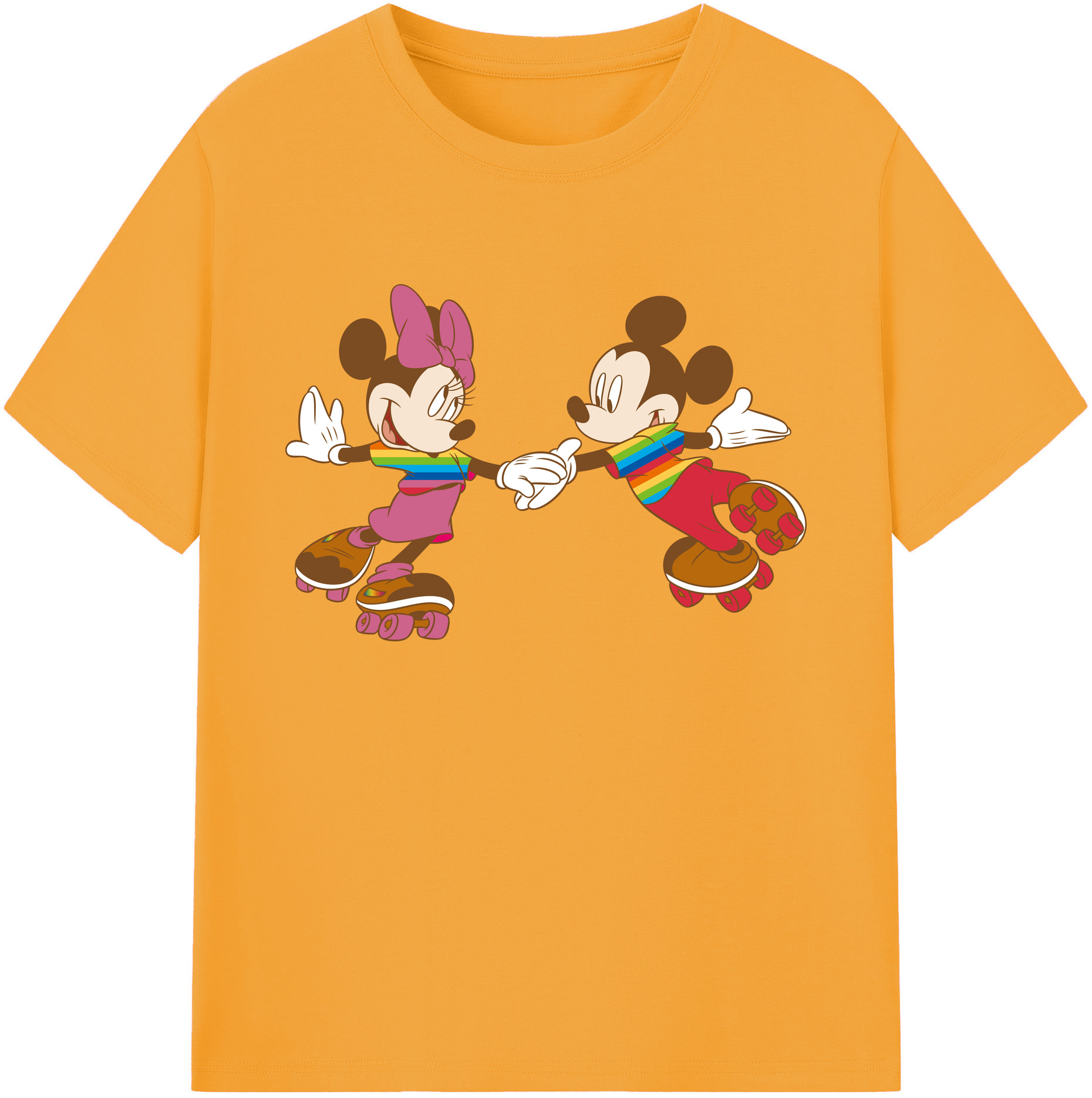 ミッキーマウス Mickey Mouse 綿100％ メンズ半袖Tシャツ｜肌触りやわらか＆通気性