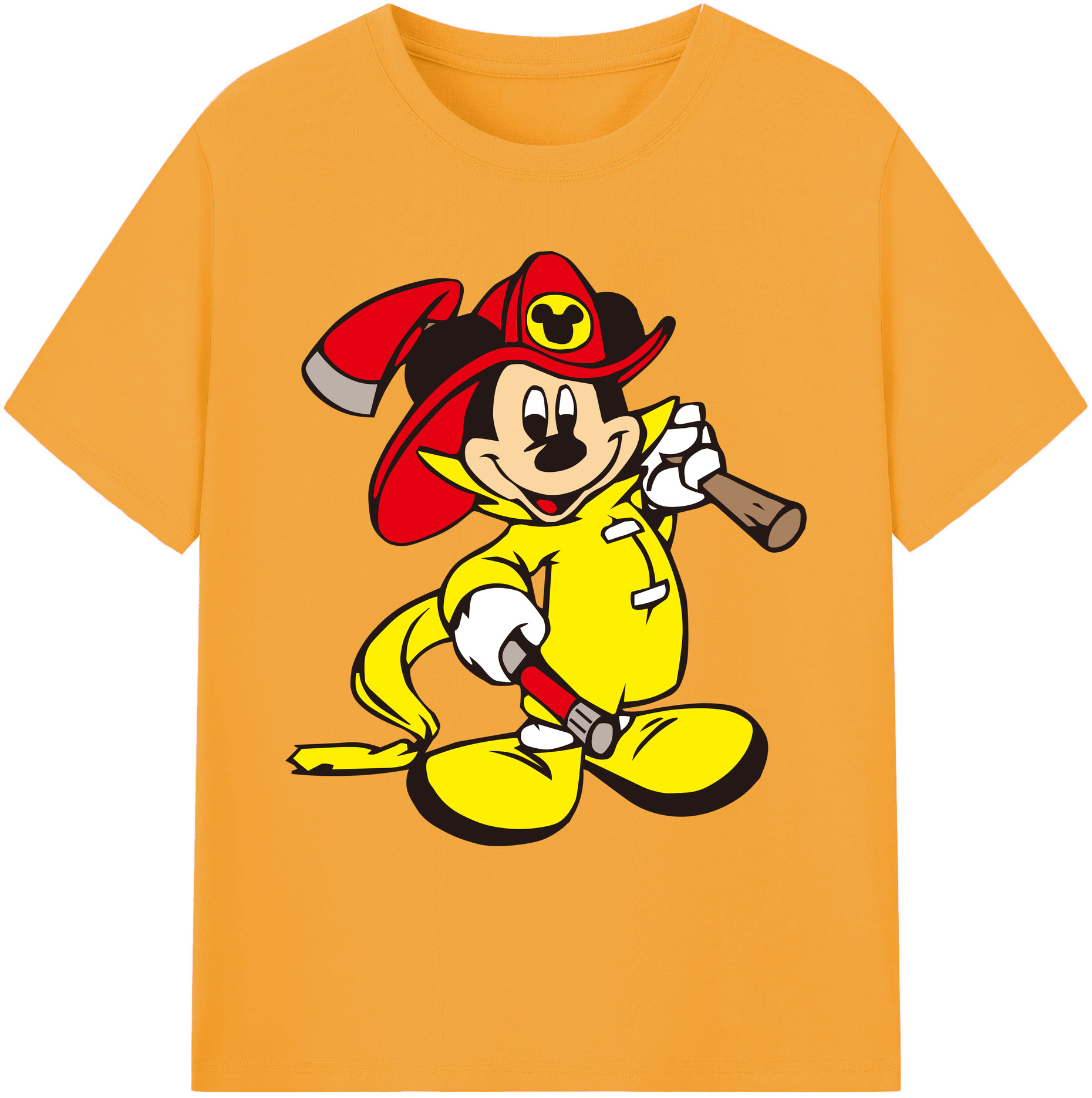 ミッキーマウス Mickey Mouse 綿100％ メンズ半袖Tシャツ｜肌触りやわらか＆通気性
