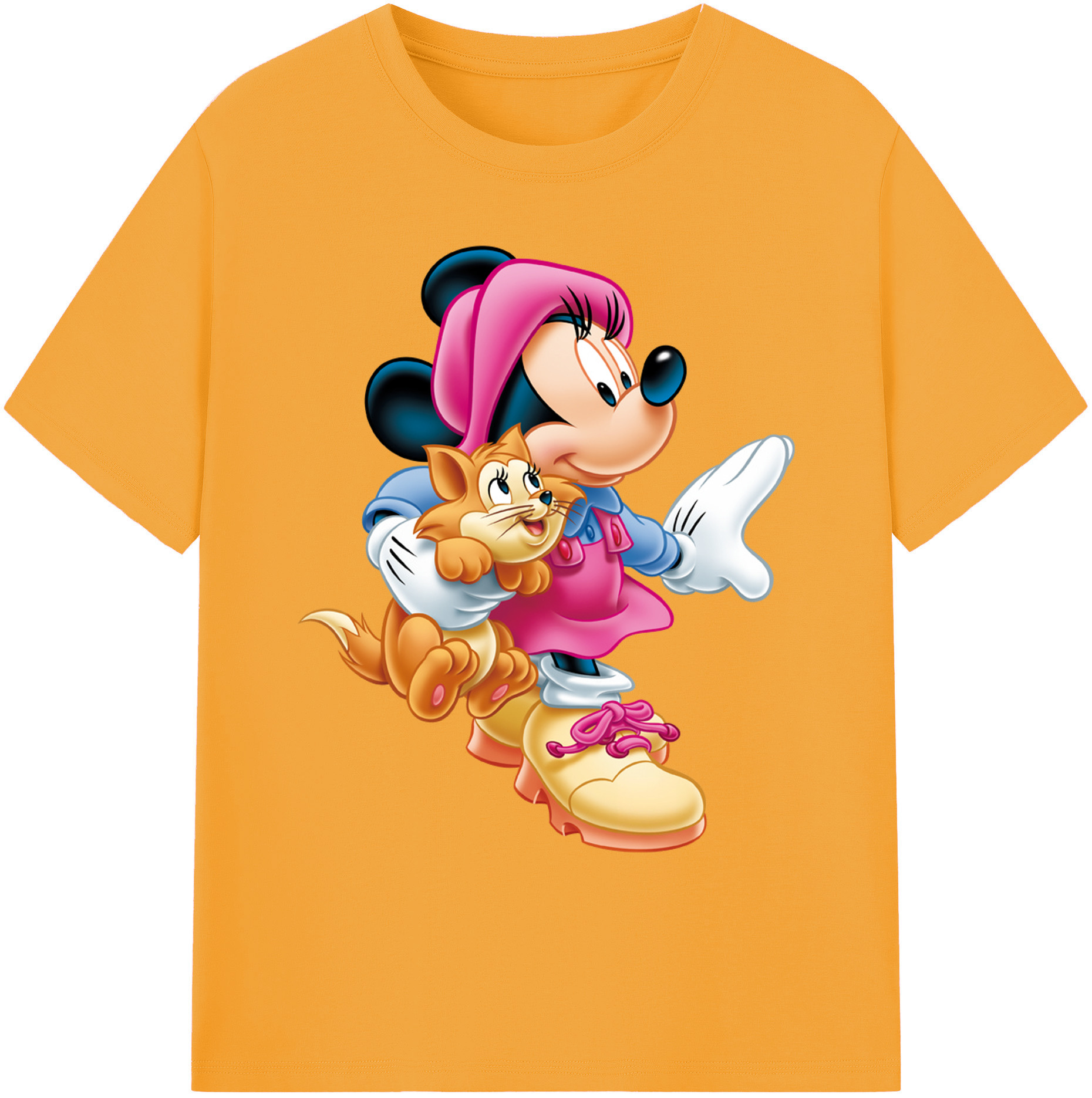 ミッキーマウス Mickey Mouse 綿100％ メンズ半袖Tシャツ｜肌触りやわらか＆通気性