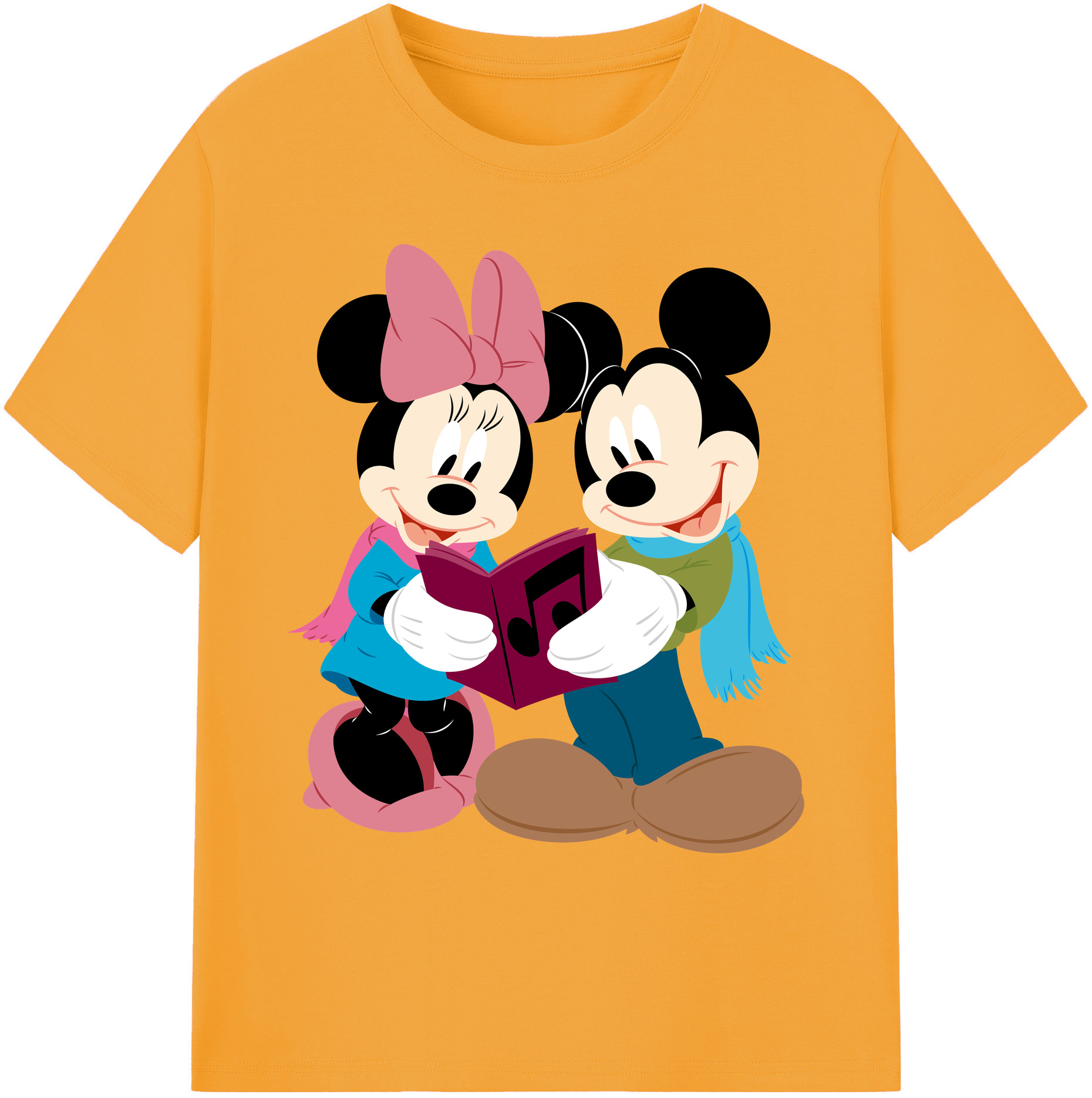ミッキーマウス Mickey Mouse 綿100％ メンズ半袖Tシャツ｜肌触りやわらか＆通気性
