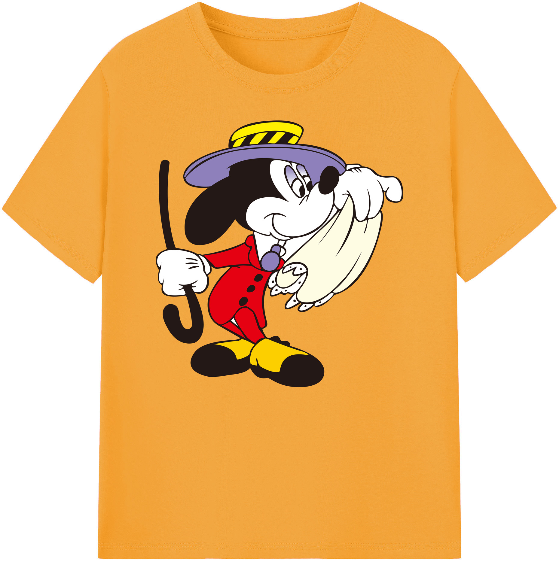 ミッキーマウス Mickey Mouse 綿100％ メンズ半袖Tシャツ｜肌触りやわらか＆通気性