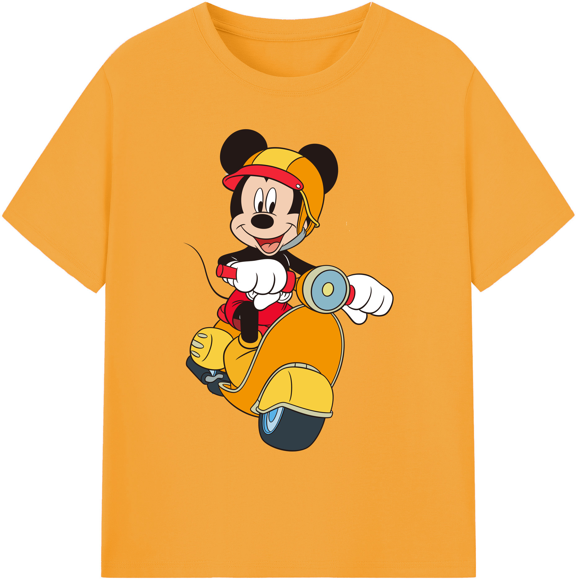 ミッキーマウス Mickey Mouse 綿100％ メンズ半袖Tシャツ｜肌触りやわらか＆通気性