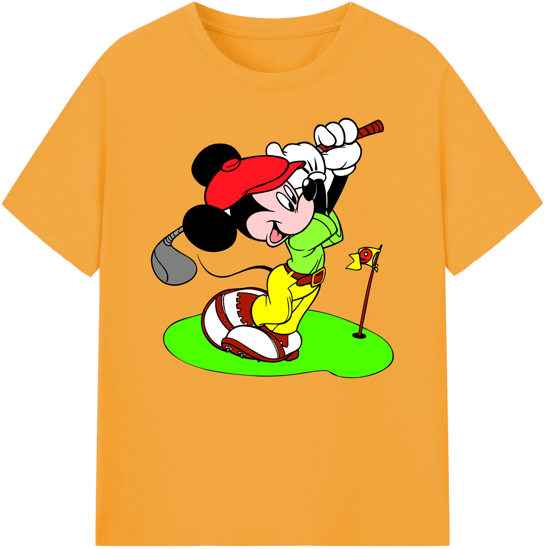 ミッキーマウス Mickey Mouse 綿100％ メンズ半袖Tシャツ｜肌触りやわらか＆通気性