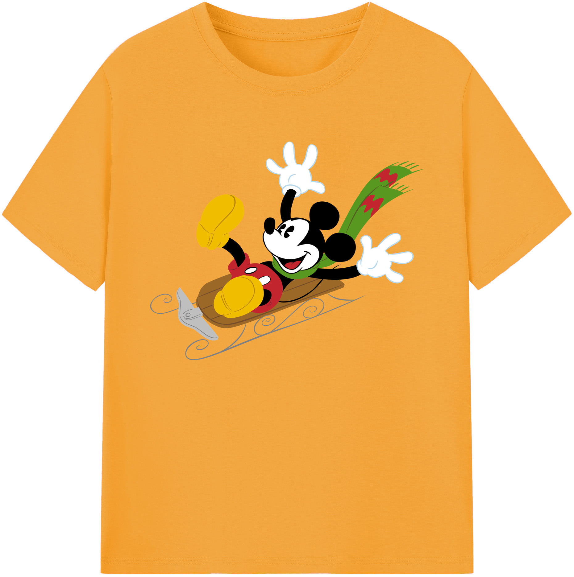 ミッキーマウス Mickey Mouse 綿100％ メンズ半袖Tシャツ｜肌触りやわらか＆通気性